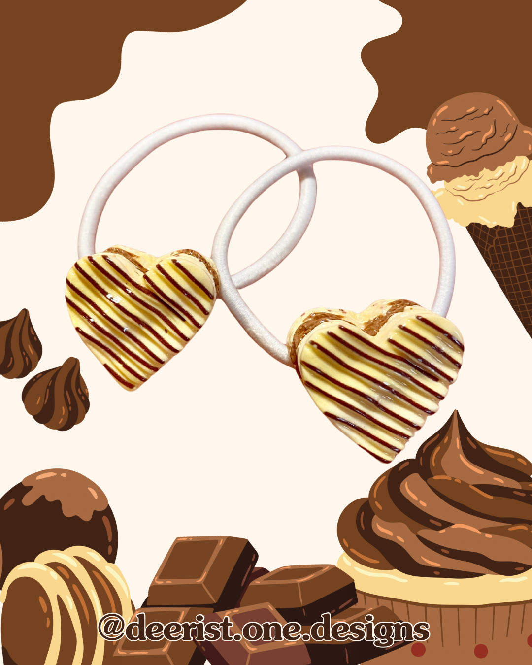 Heart Cookie Hairties
