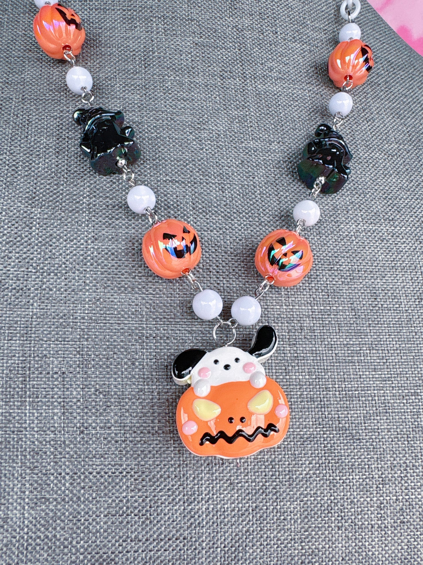 Puppy Pumpkin Necklace