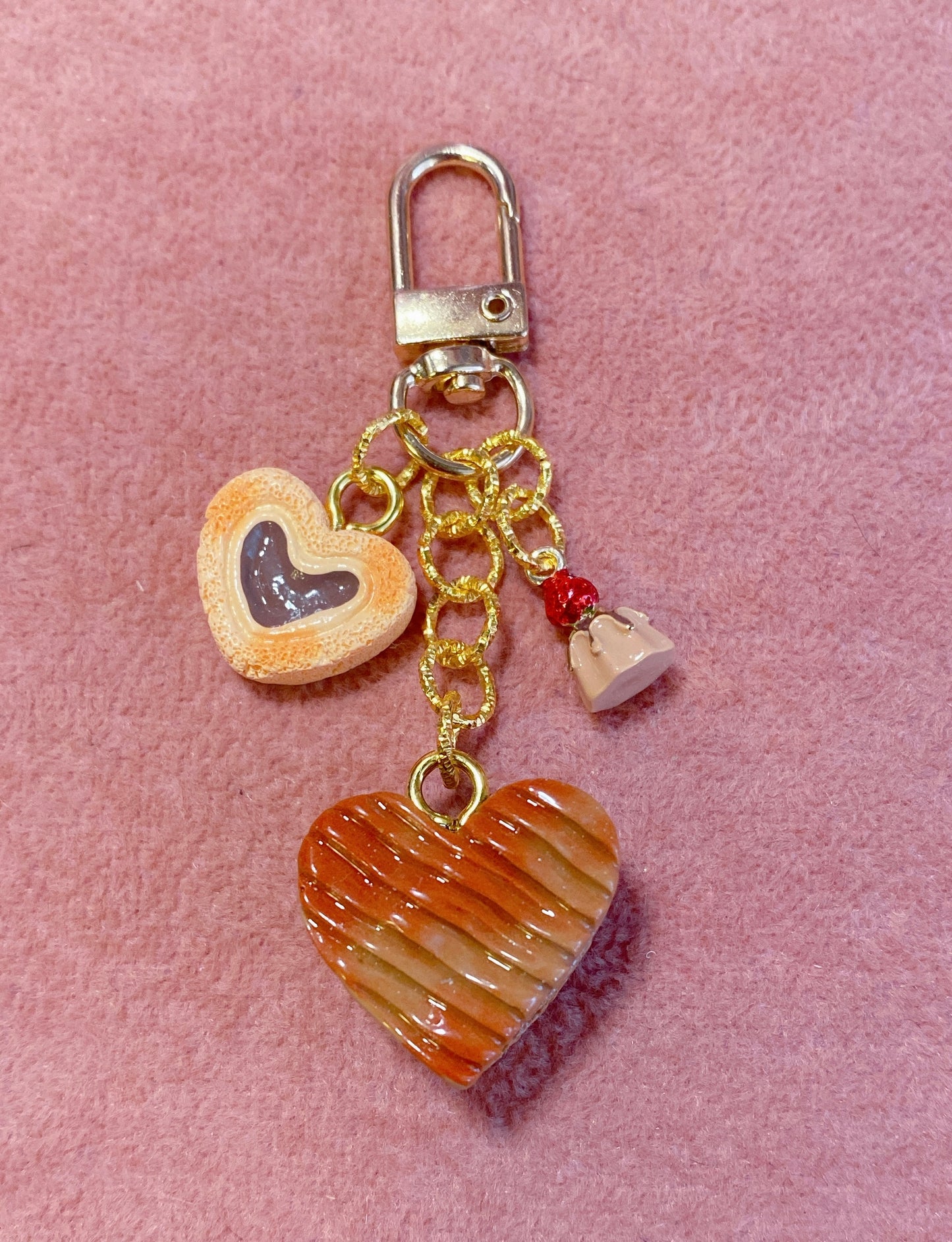 Heart Cookie Keychain