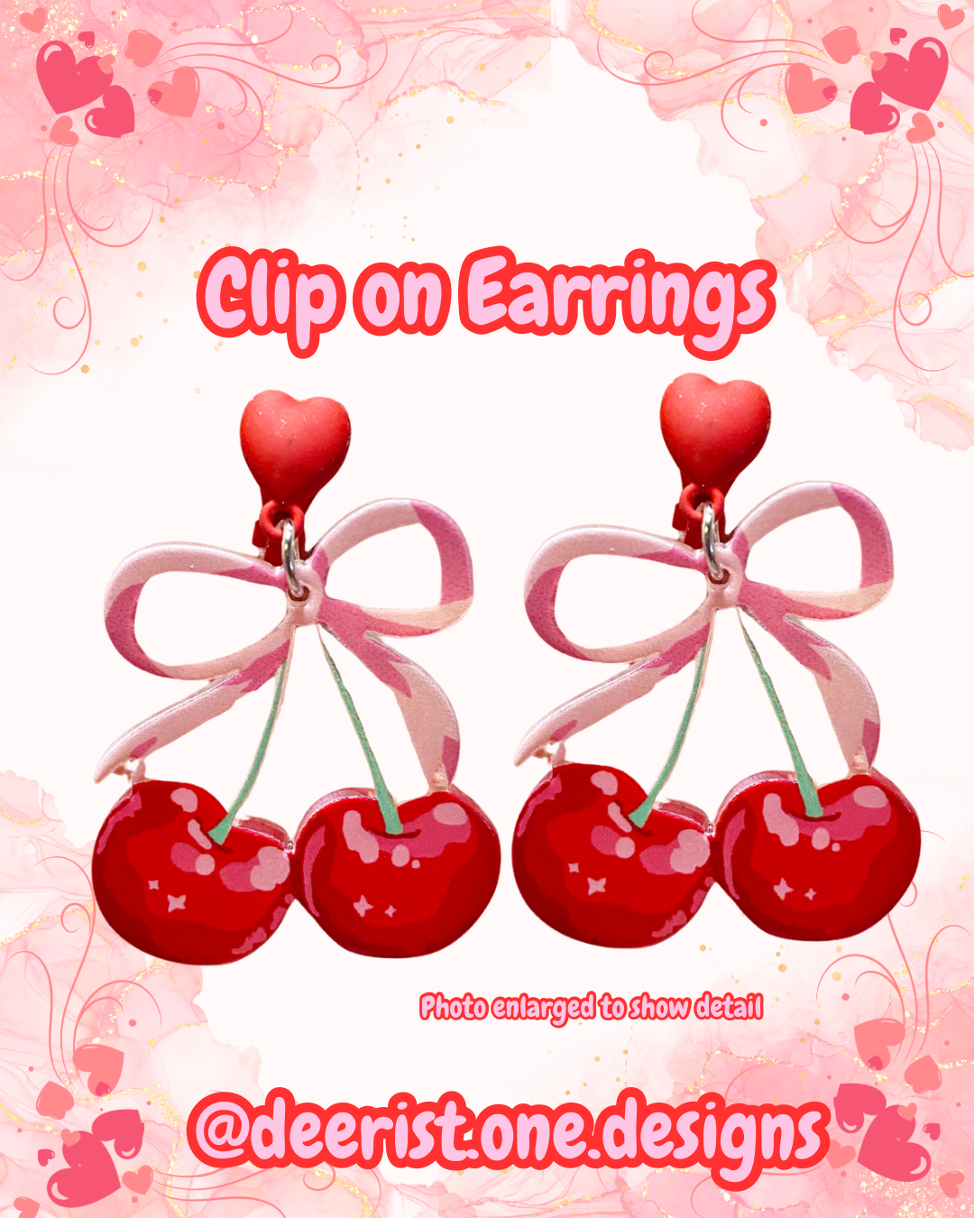 Cherry Bow Earrings