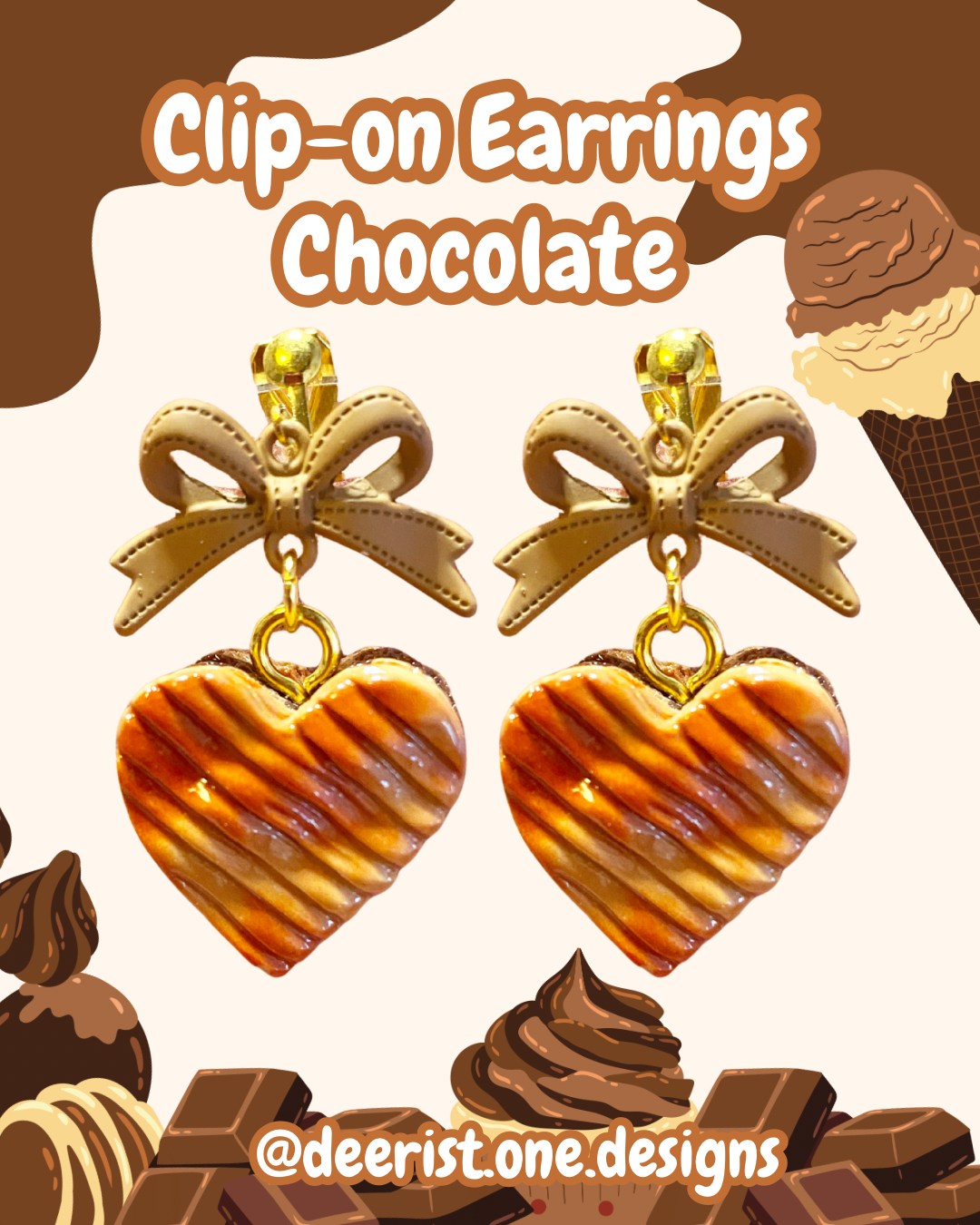 Heart Cookie Earrings