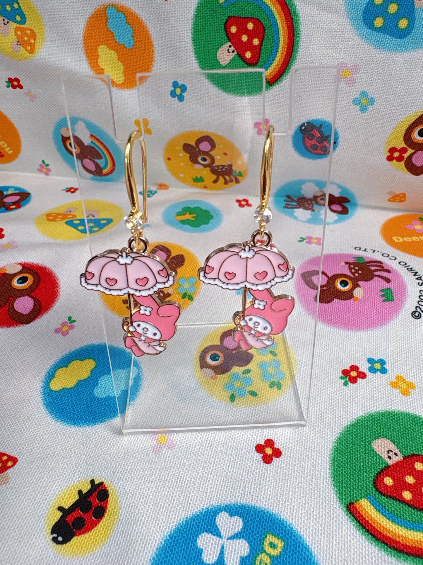 Pink Bunny Earrings