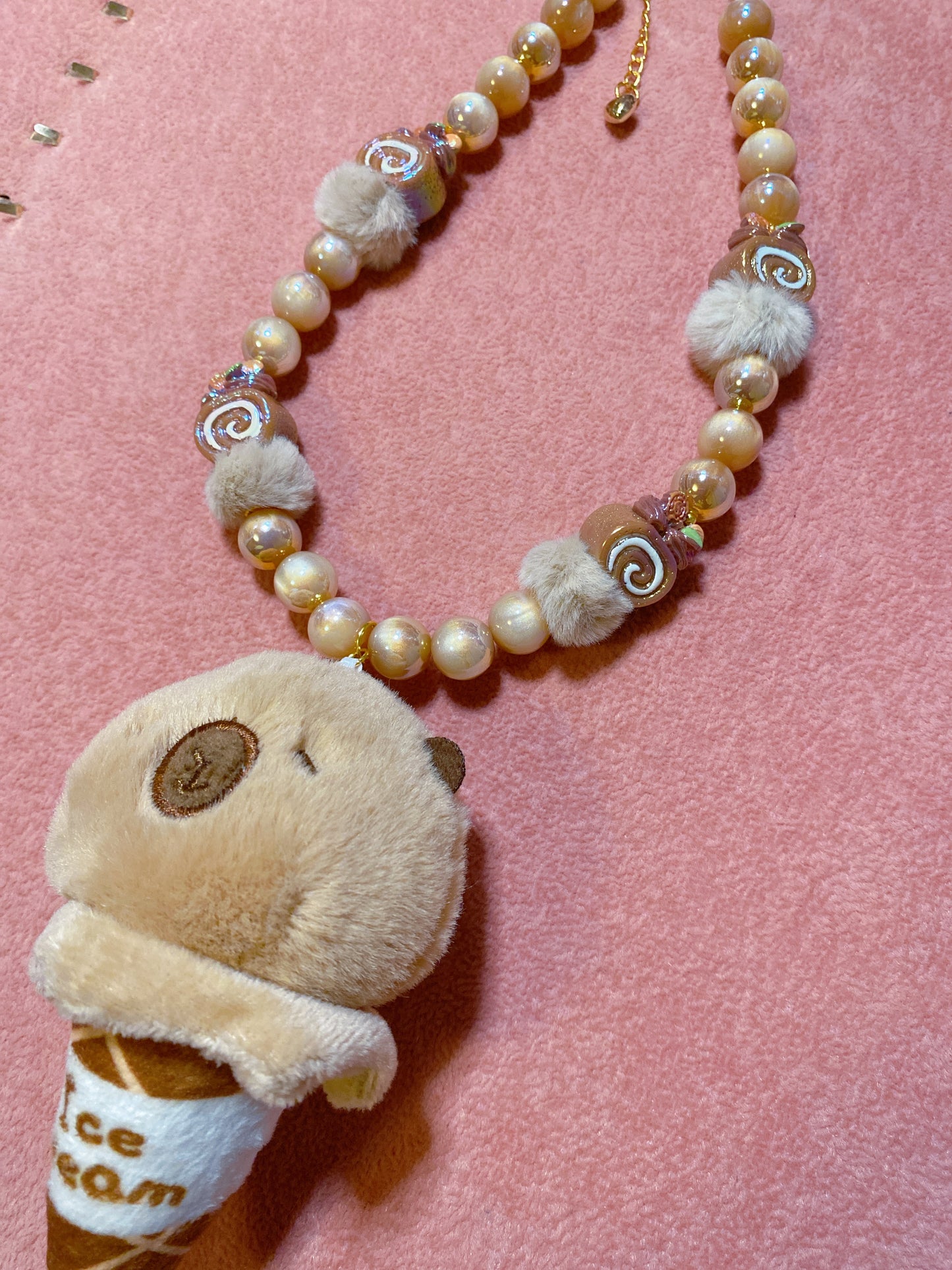Capybara Ice Cream Necklace