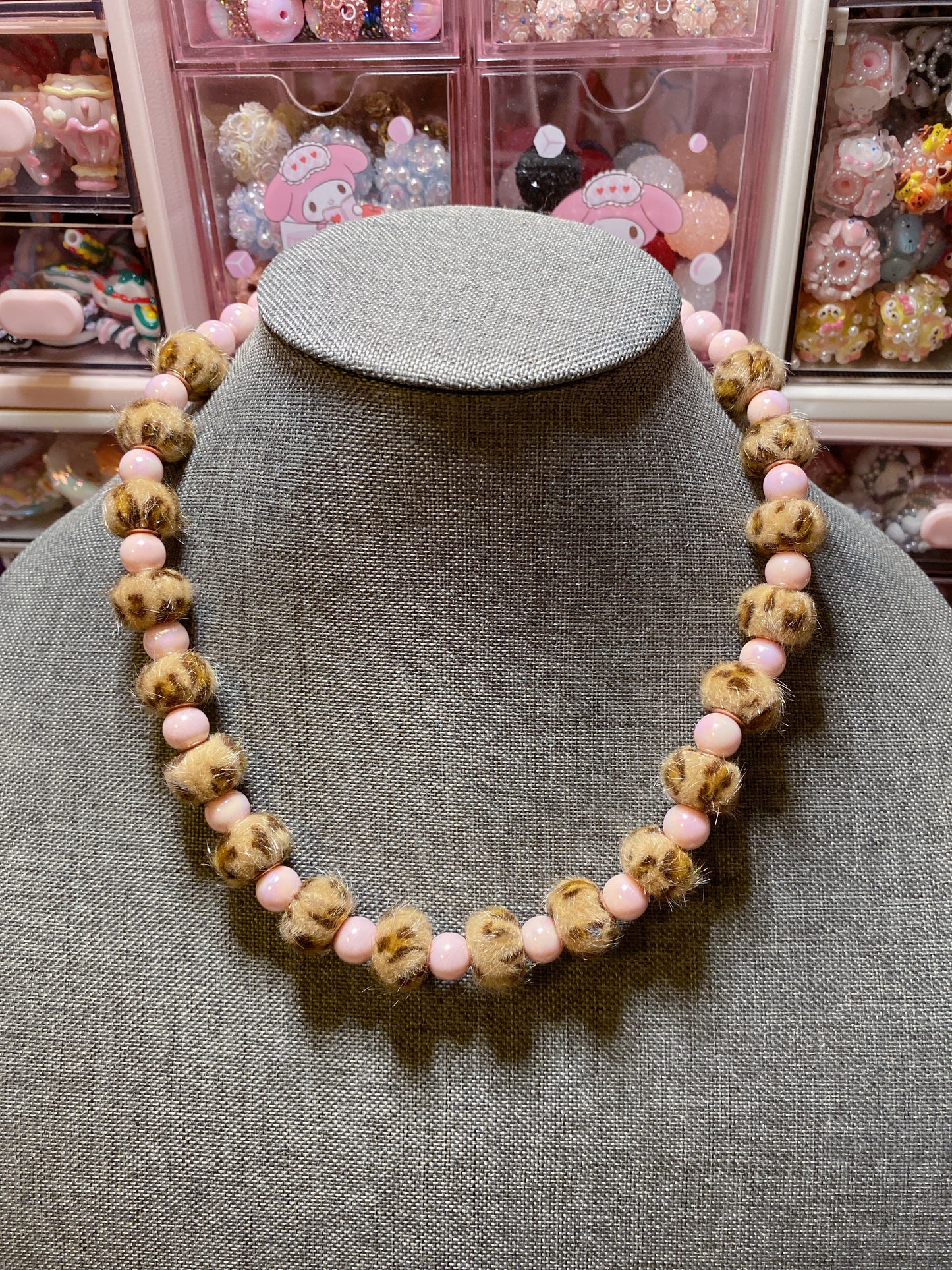 Fluffy Leopard Necklace