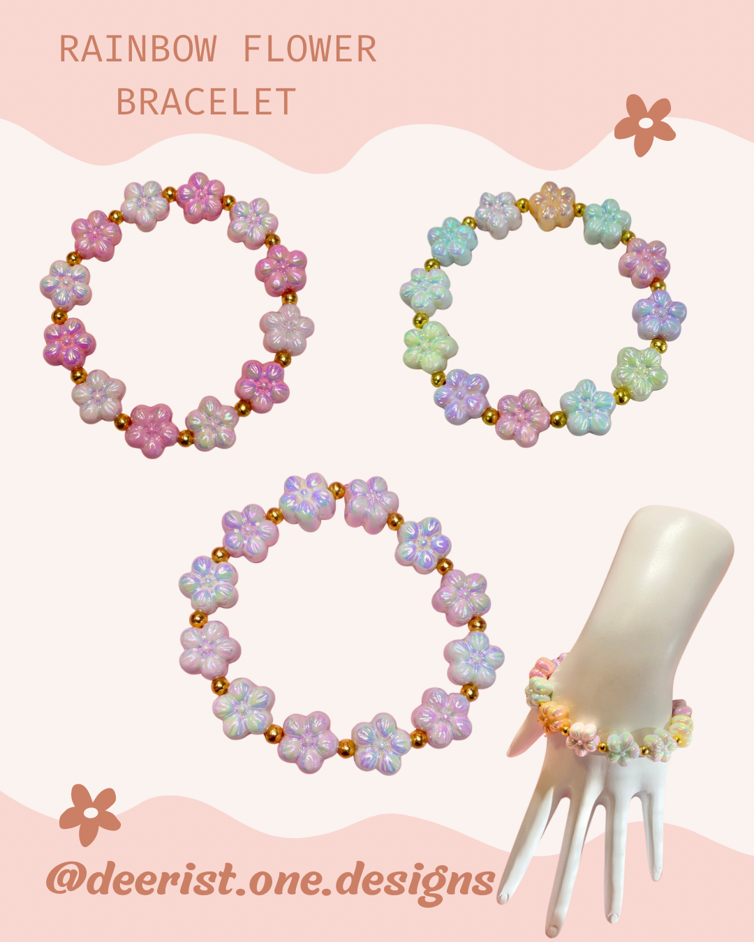 Rainbow Flower Bracelet