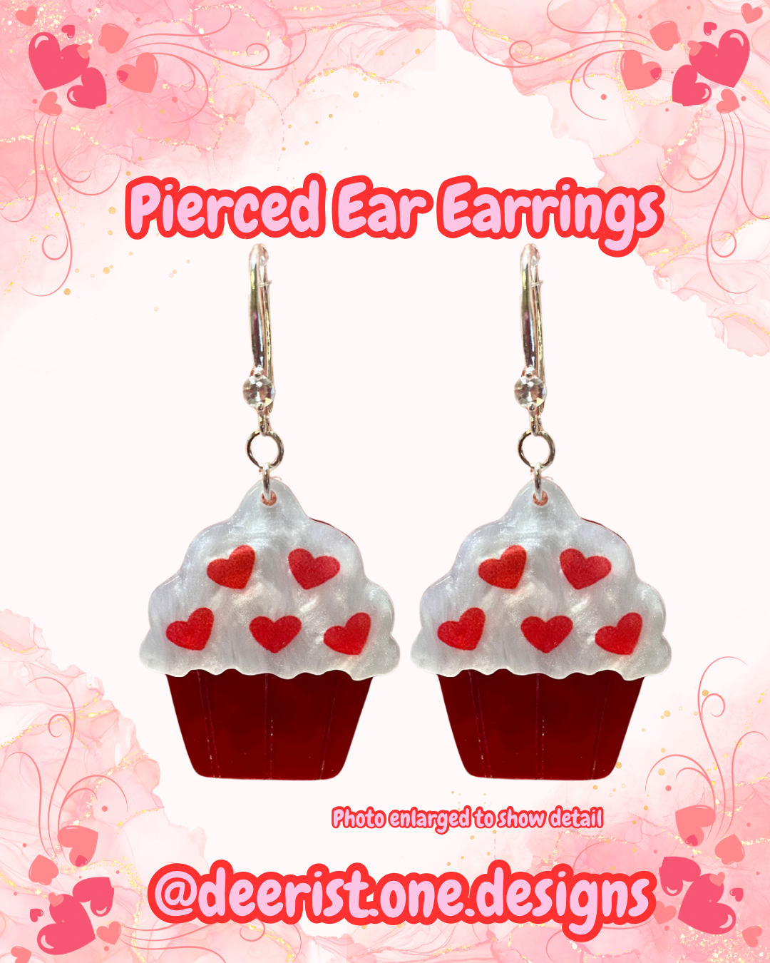 Heart Cupcake Earrings