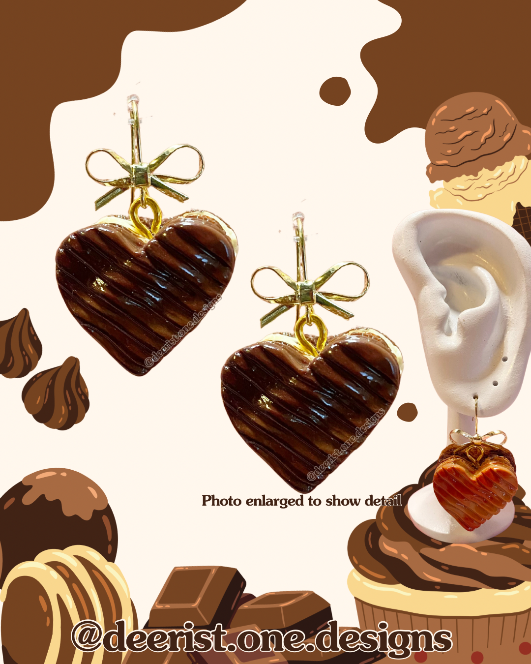 Heart Cookie Earrings