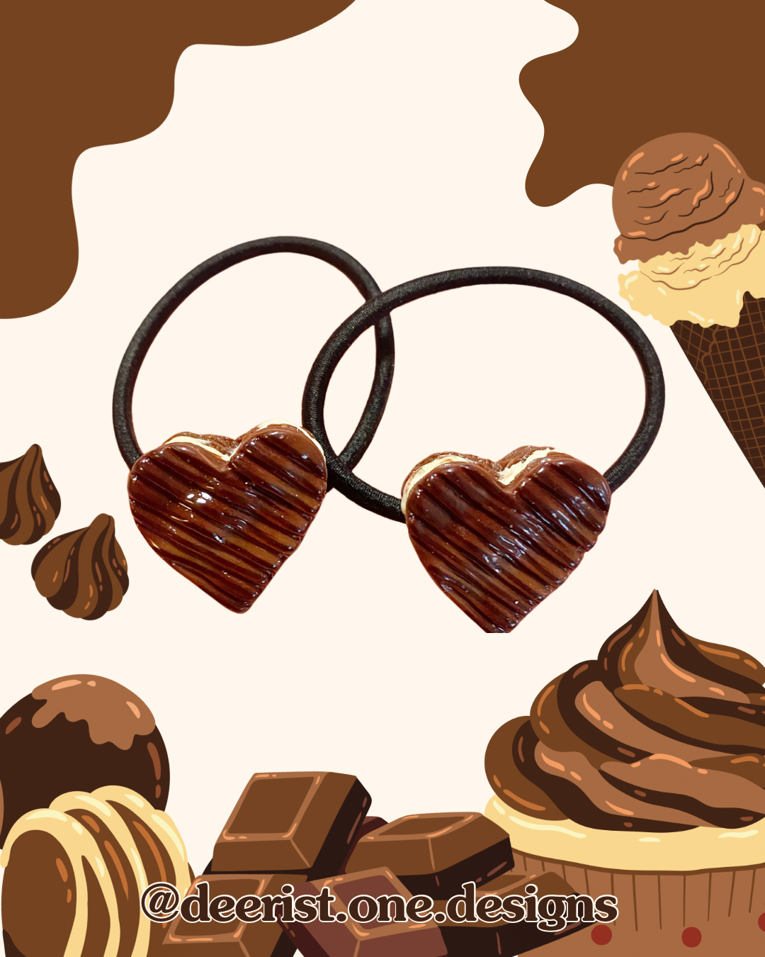 Heart Cookie Hairties