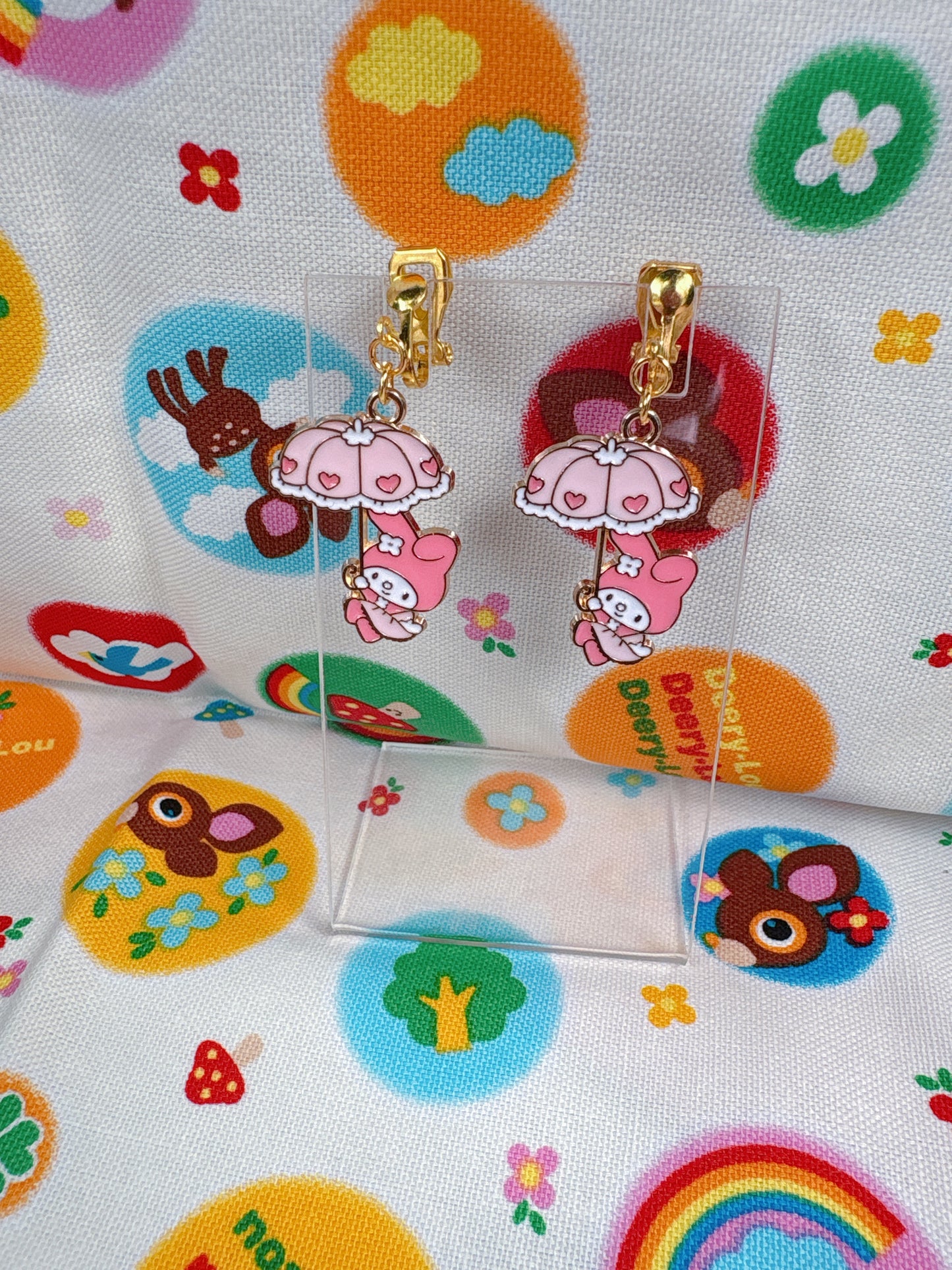 Pink Bunny Earrings
