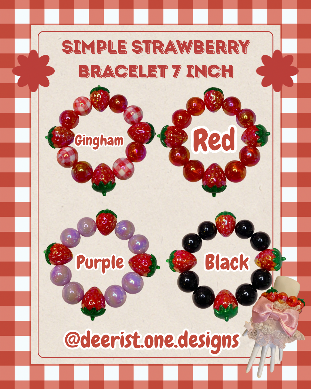 Simple Strawberry Bracelet