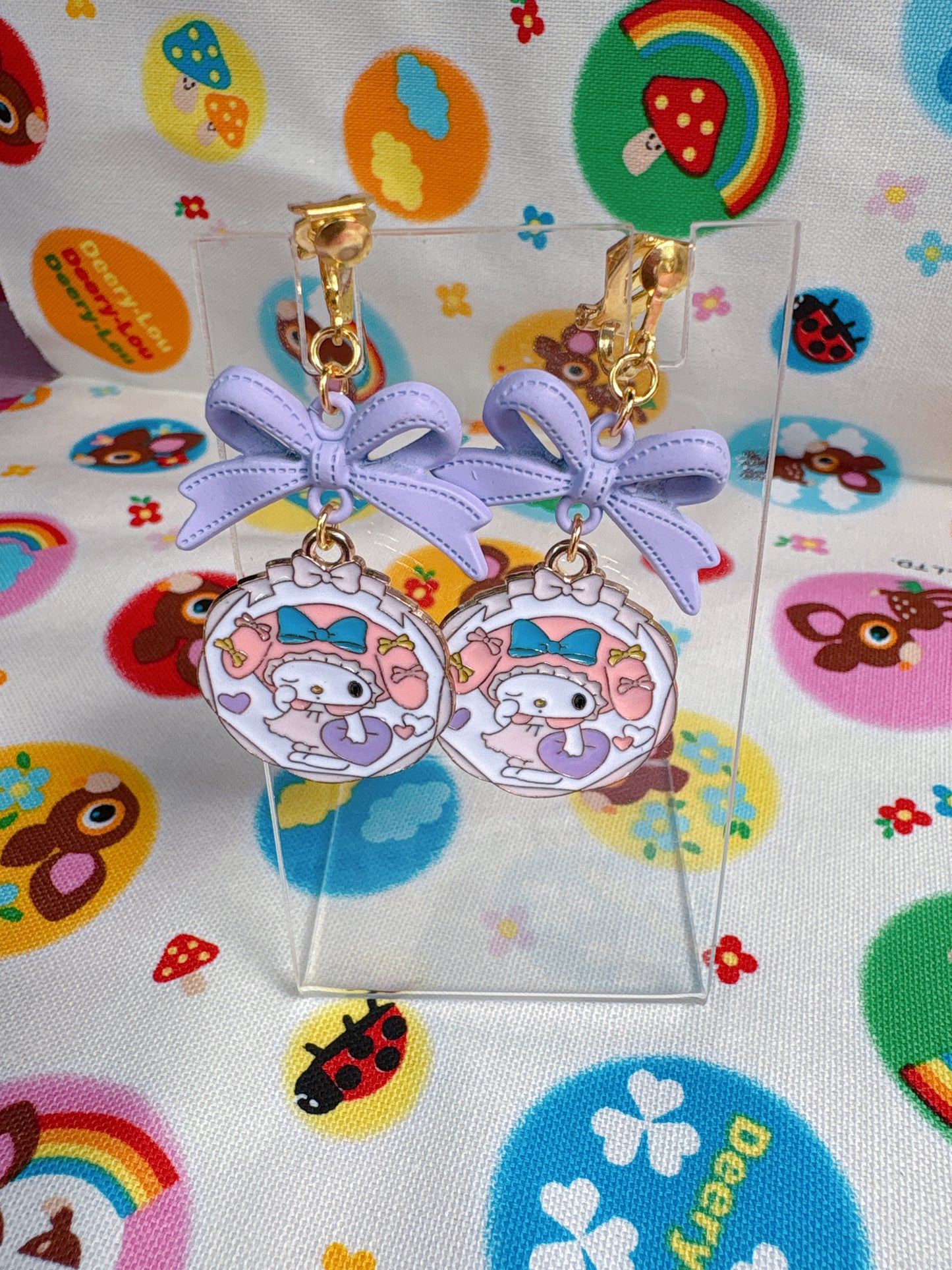 Pink Bunny Earrings