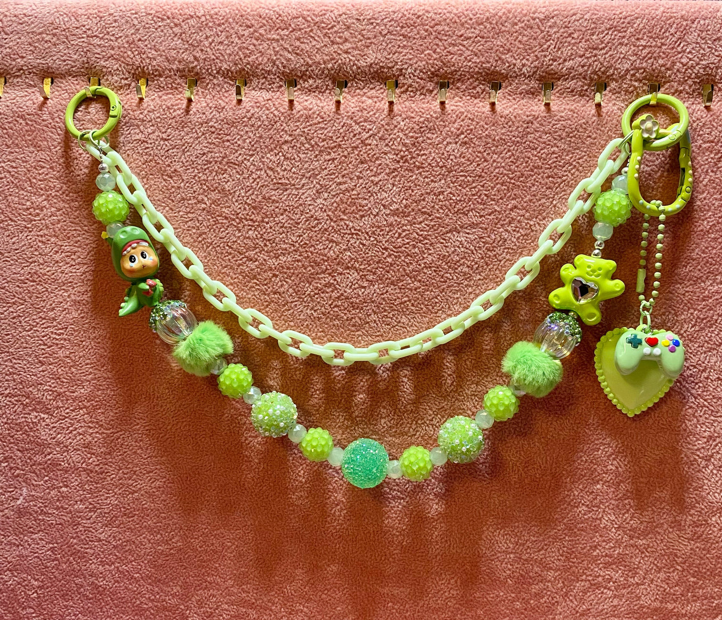 Green Dino Keychain