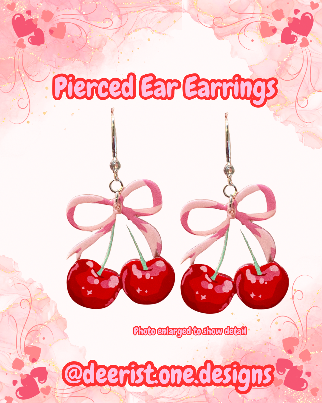 Cherry Bow Earrings