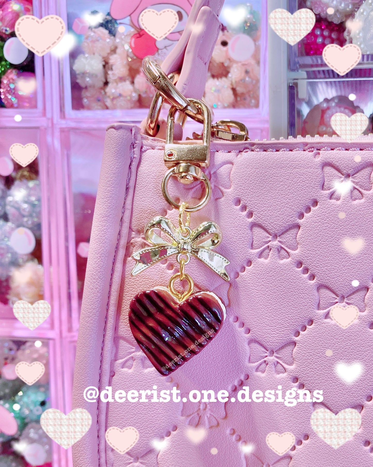 Heart Cookie Bag Charm