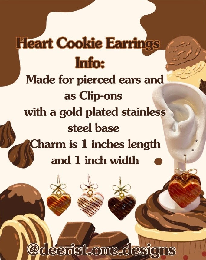 Heart Cookie Earrings