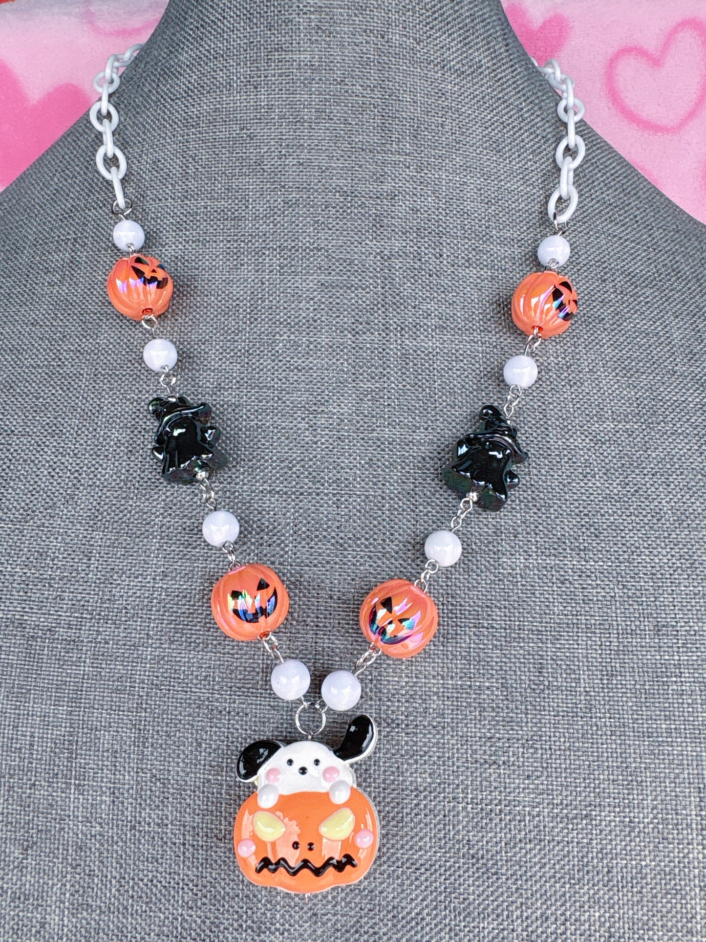 Puppy Pumpkin Necklace