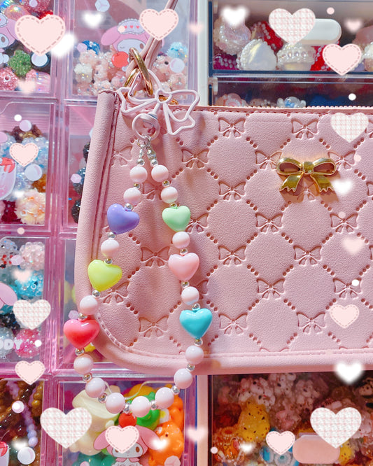 Candy Hearts Mini Keychain