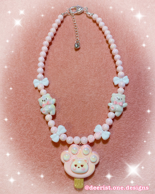Paw Ice Cream Necklace