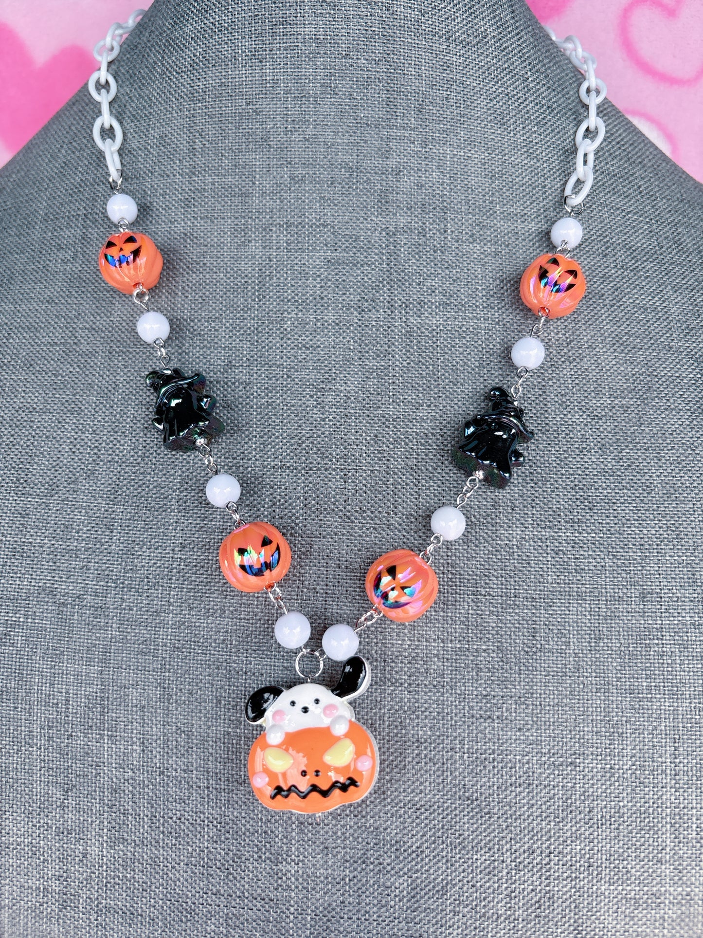 Puppy Pumpkin Necklace