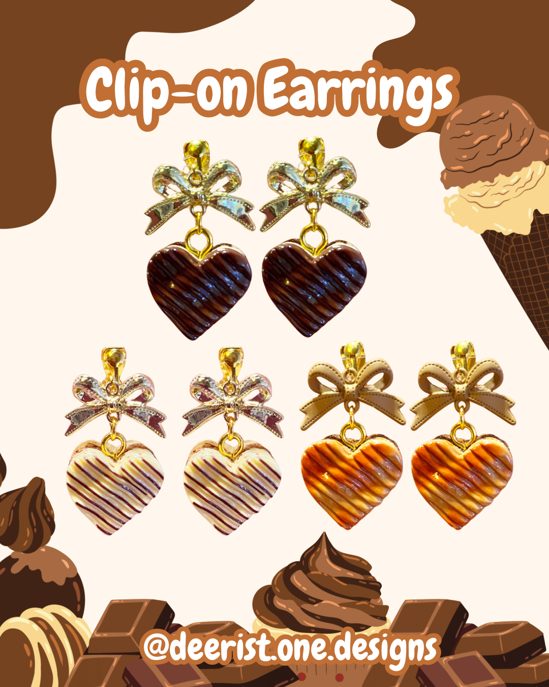 Heart Cookie Earrings
