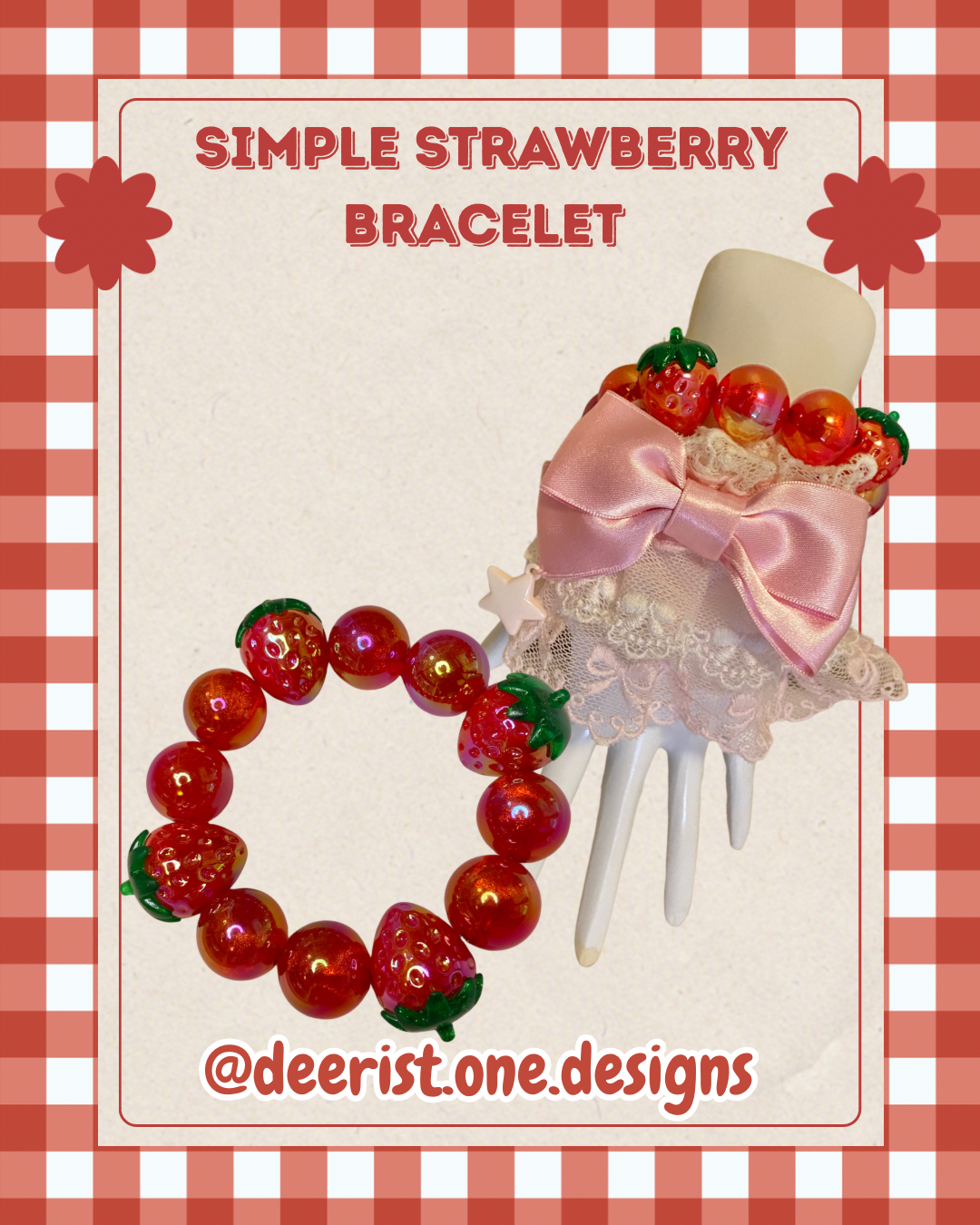 Simple Strawberry Bracelet
