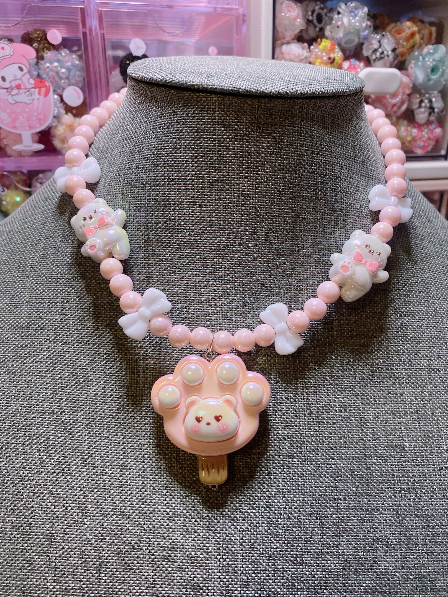 Paw Ice Cream Necklace