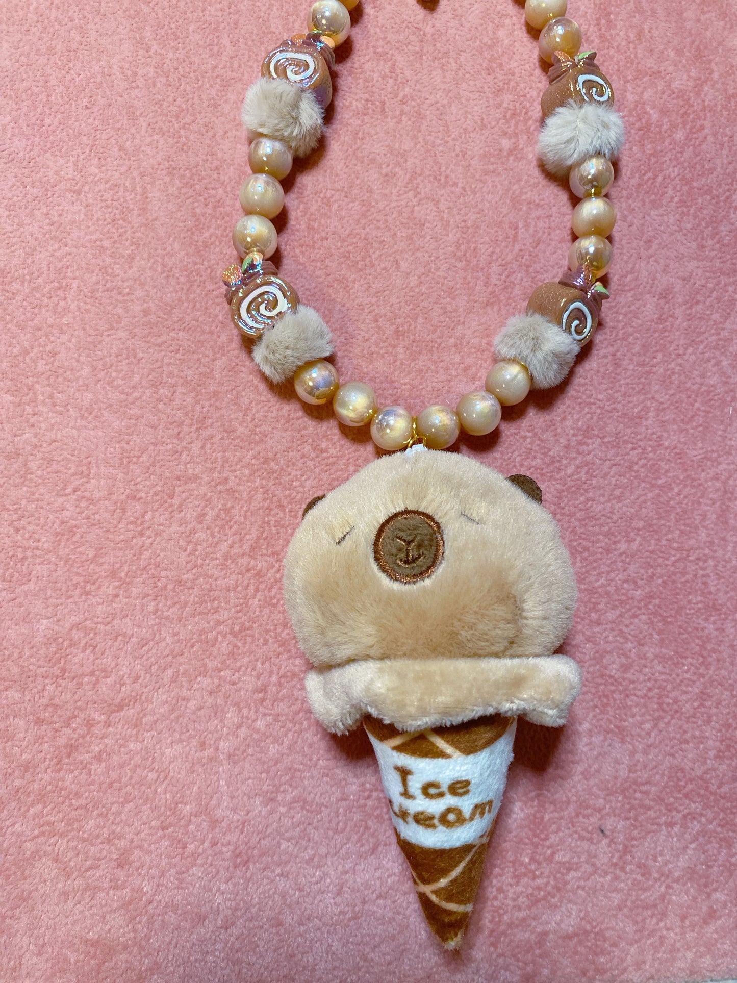 Capybara Ice Cream Necklace