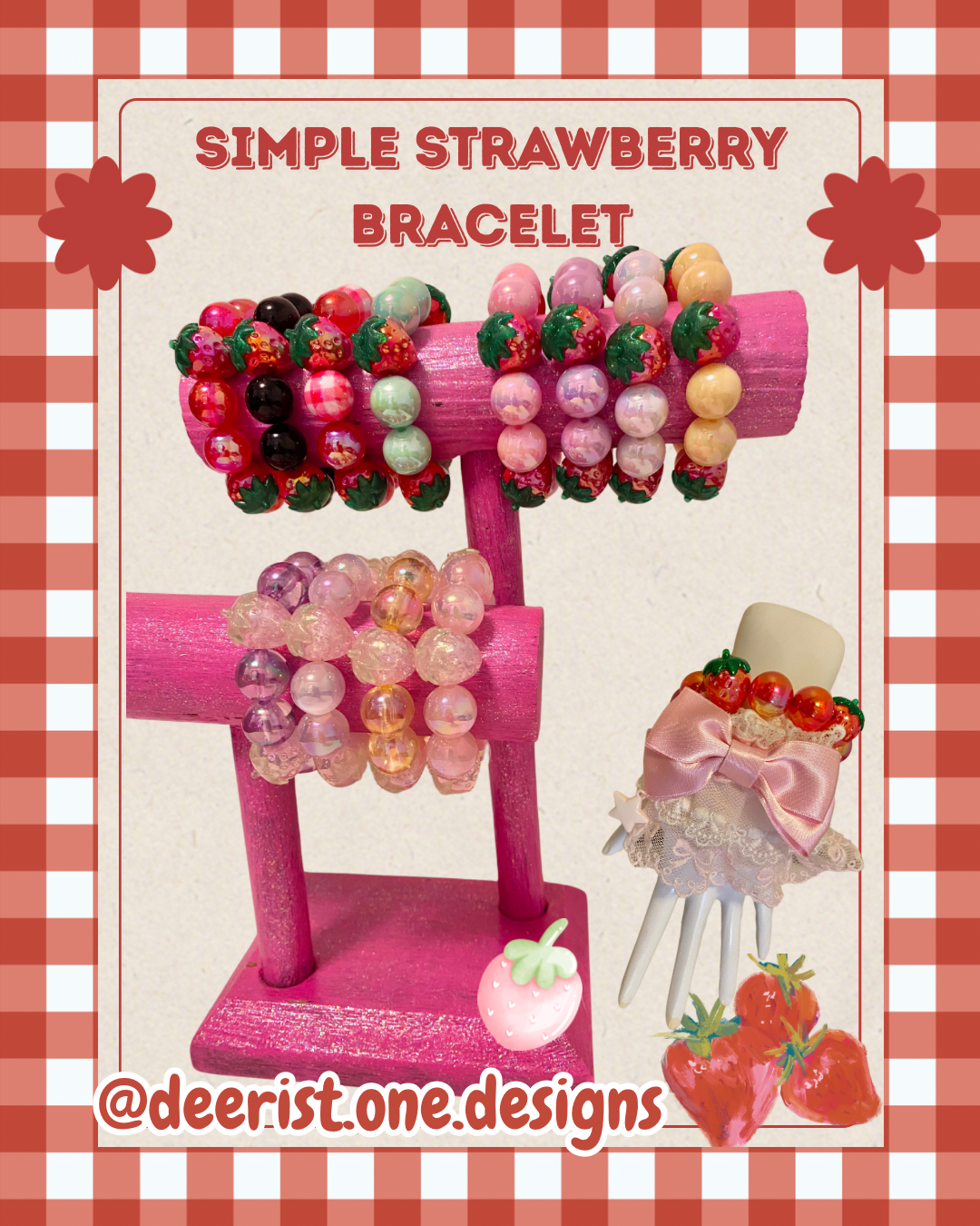 Simple Strawberry Bracelet