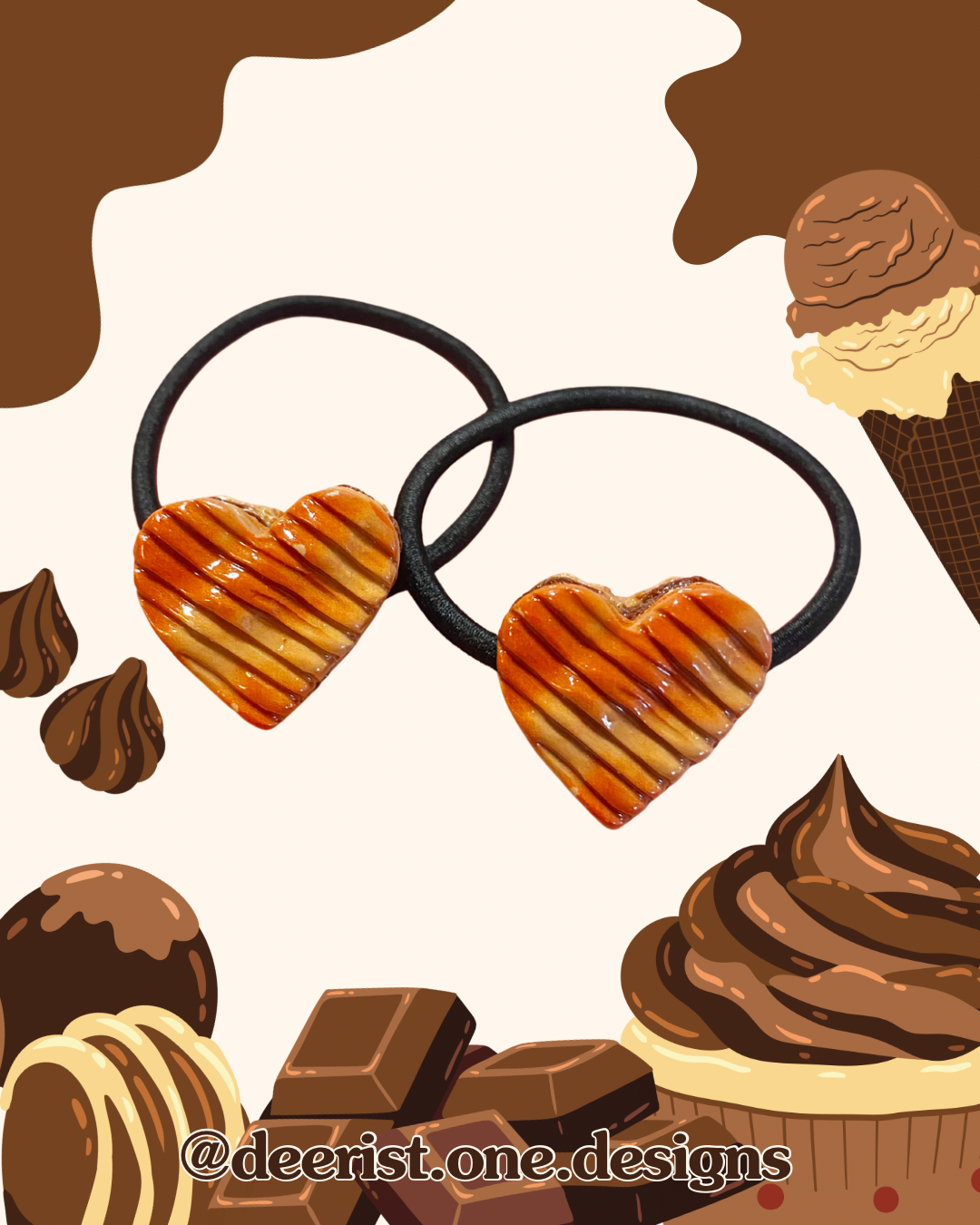 Heart Cookie Hairties