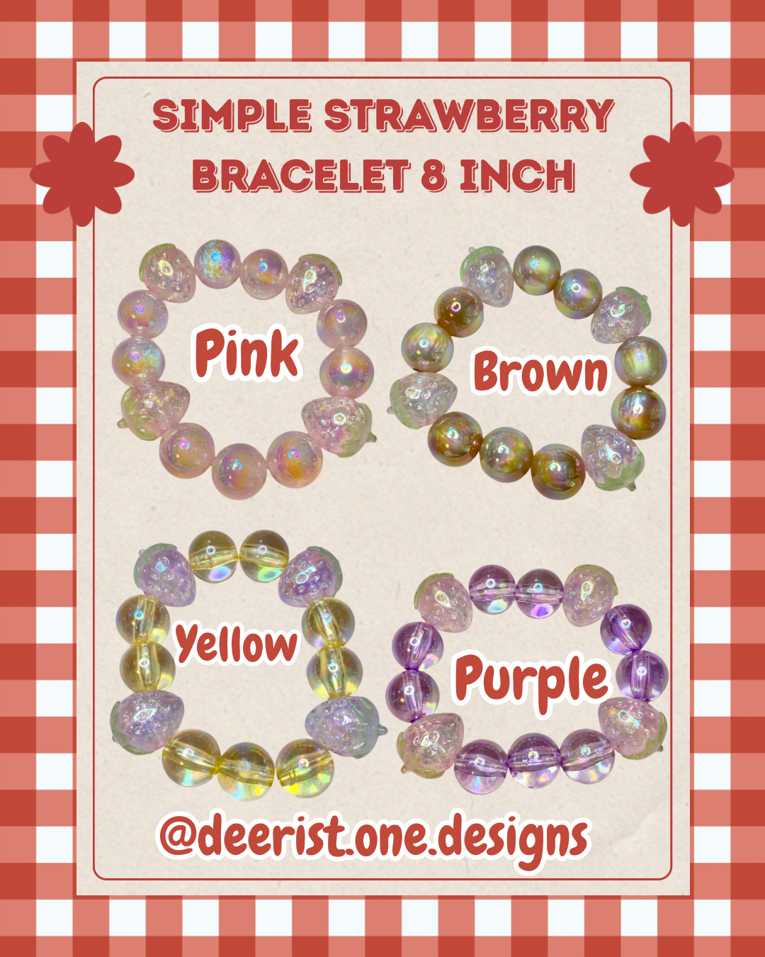 Simple Strawberry Bracelet