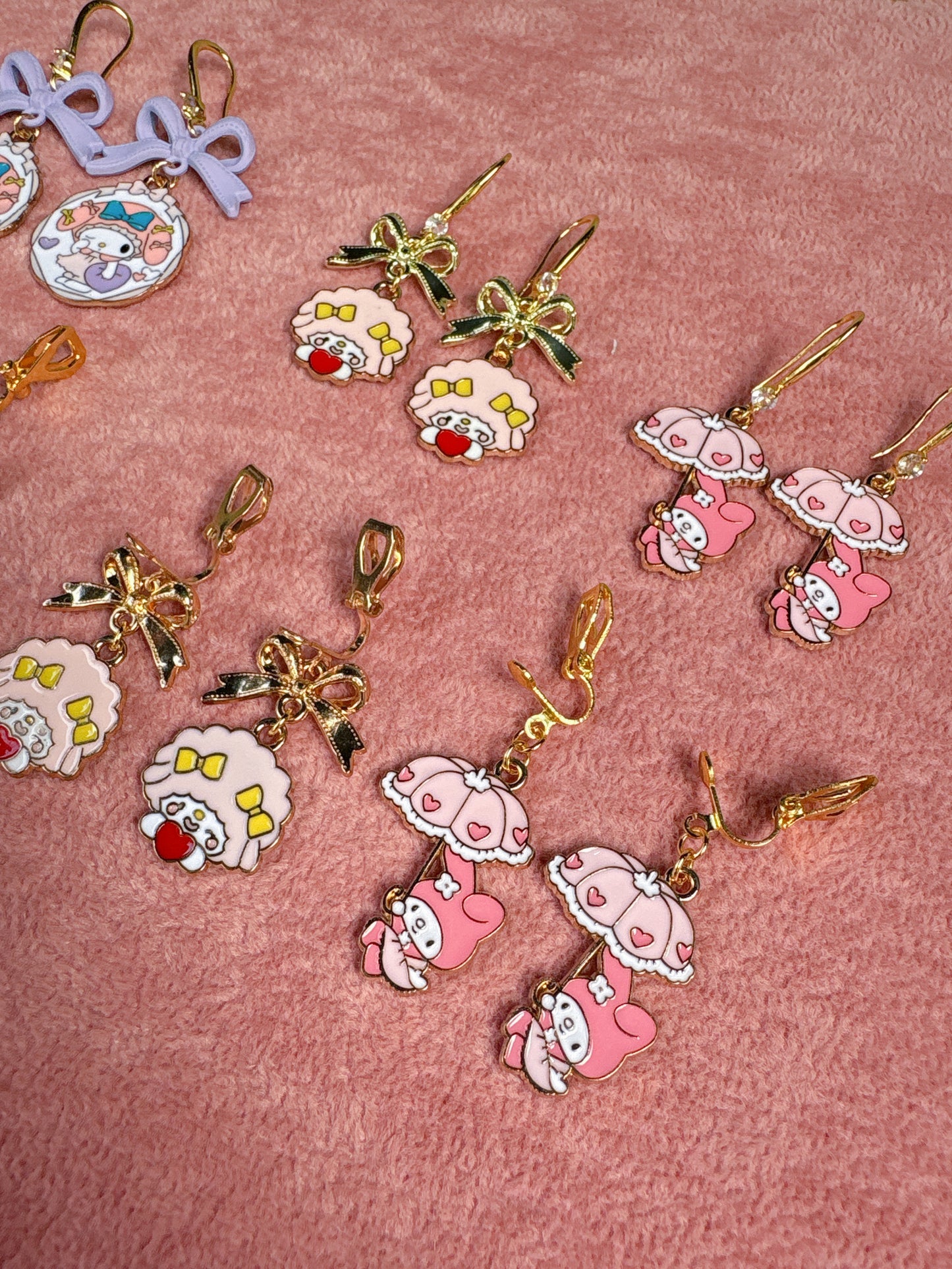 Pink Bunny Earrings