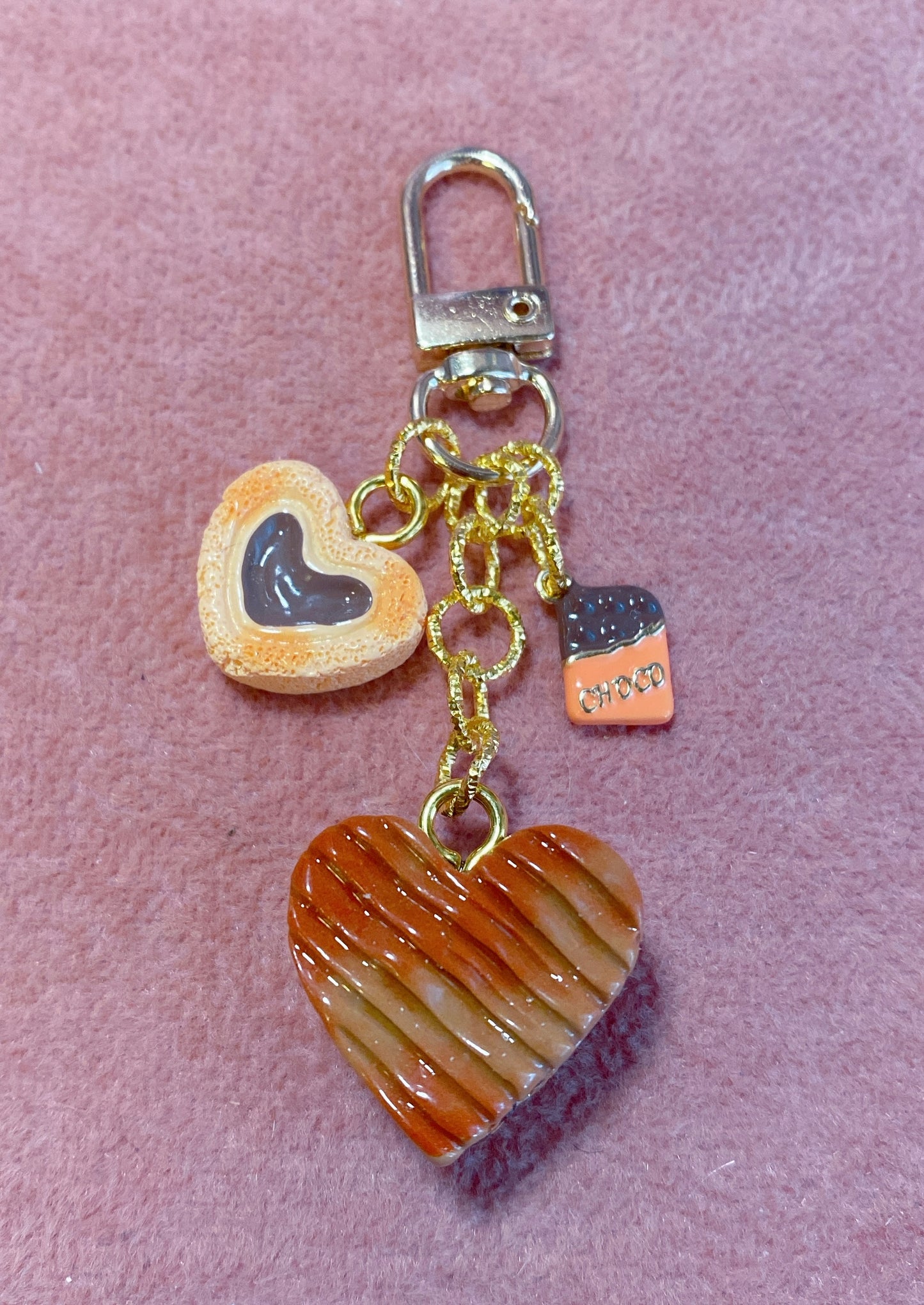 Heart Cookie Keychain