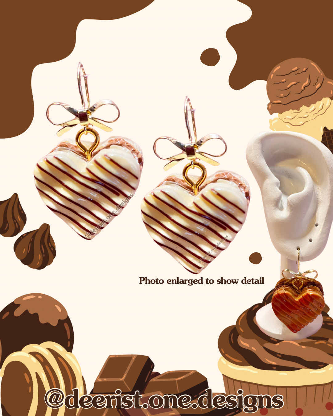 Heart Cookie Earrings