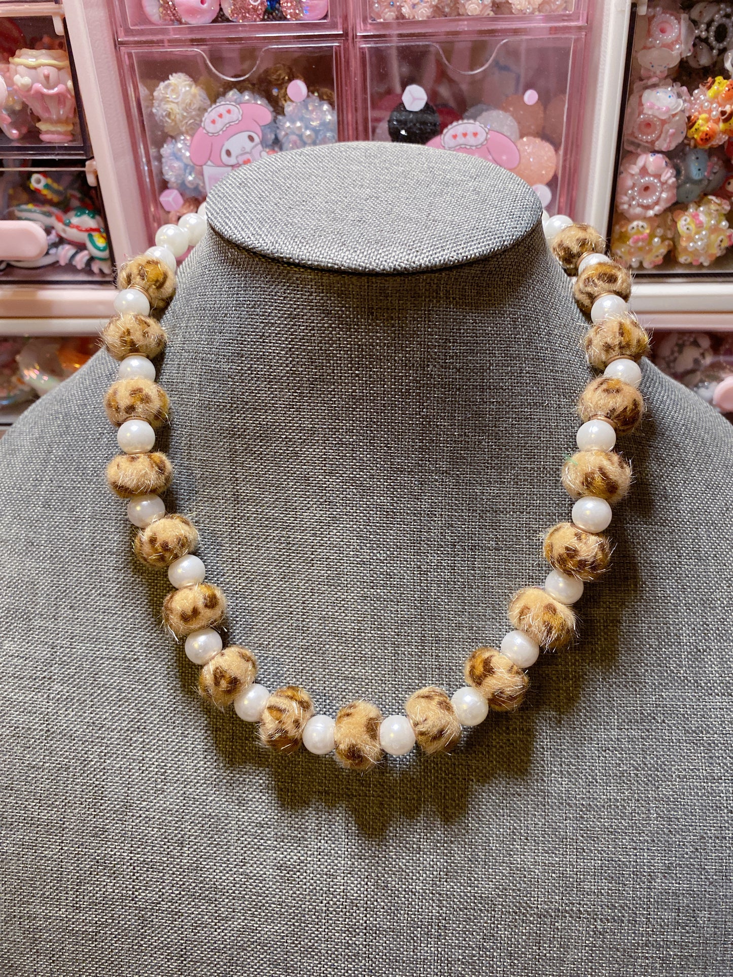 Fluffy Leopard Necklace