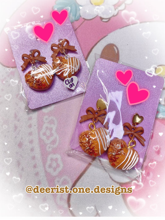 Chocolate Heart Earrings