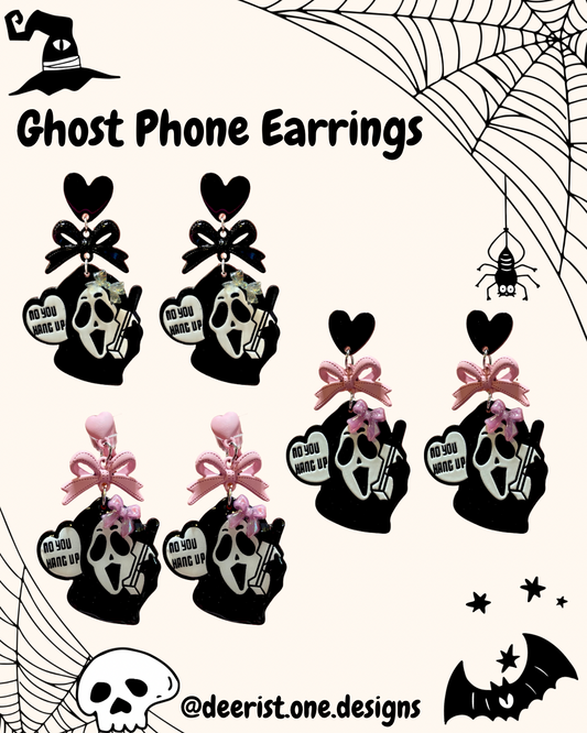 Ghost Phone Earrings