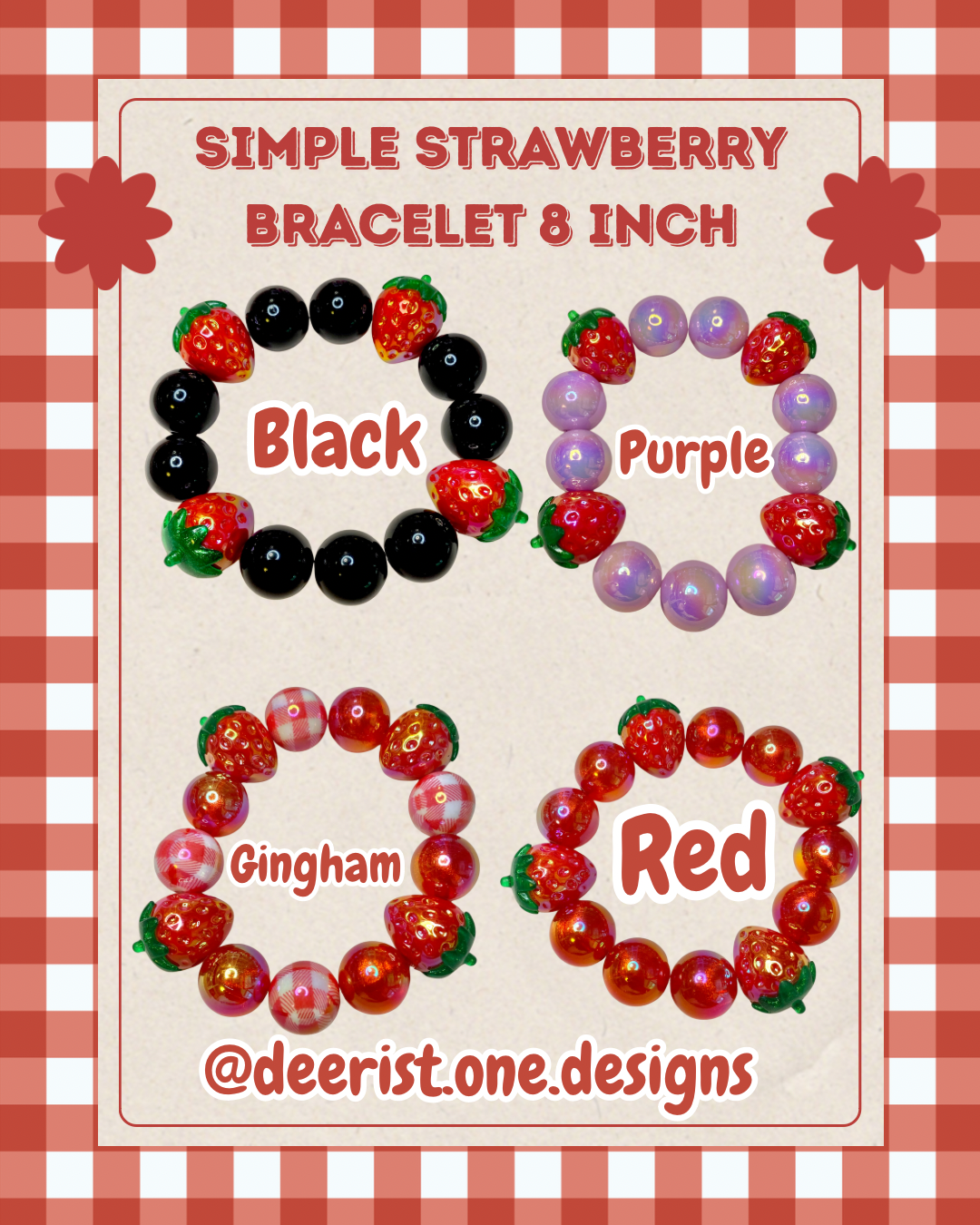 Simple Strawberry Bracelet