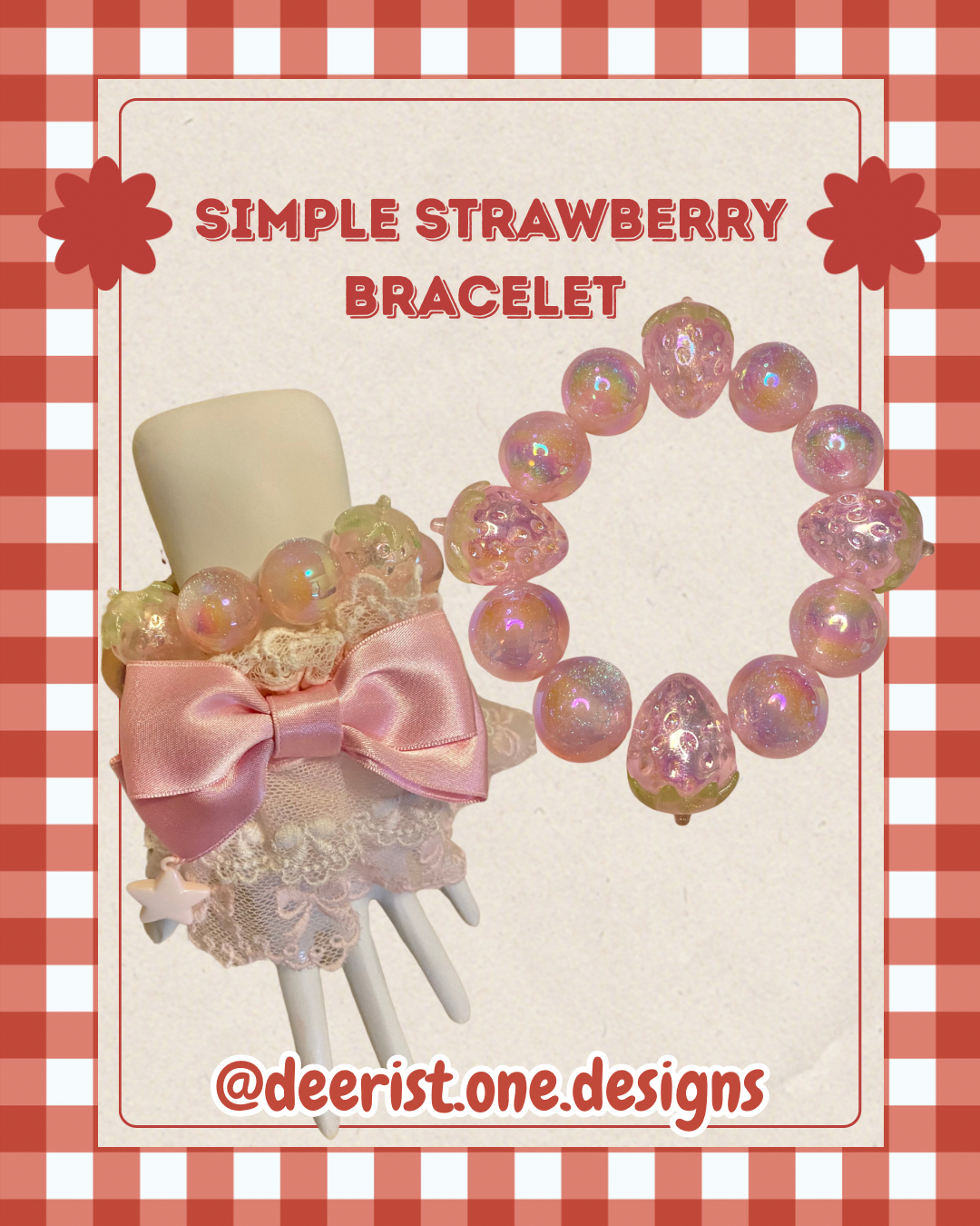 Simple Strawberry Bracelet
