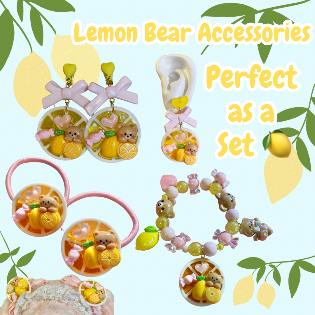 Lemon Bear Hair-ties