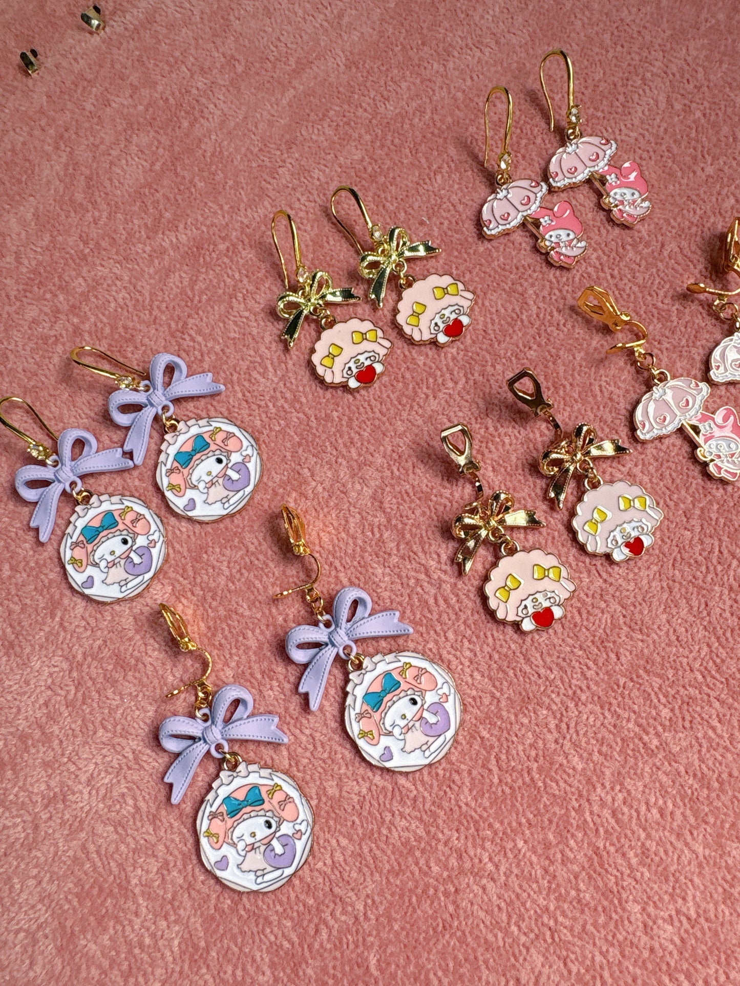 Pink Bunny Earrings