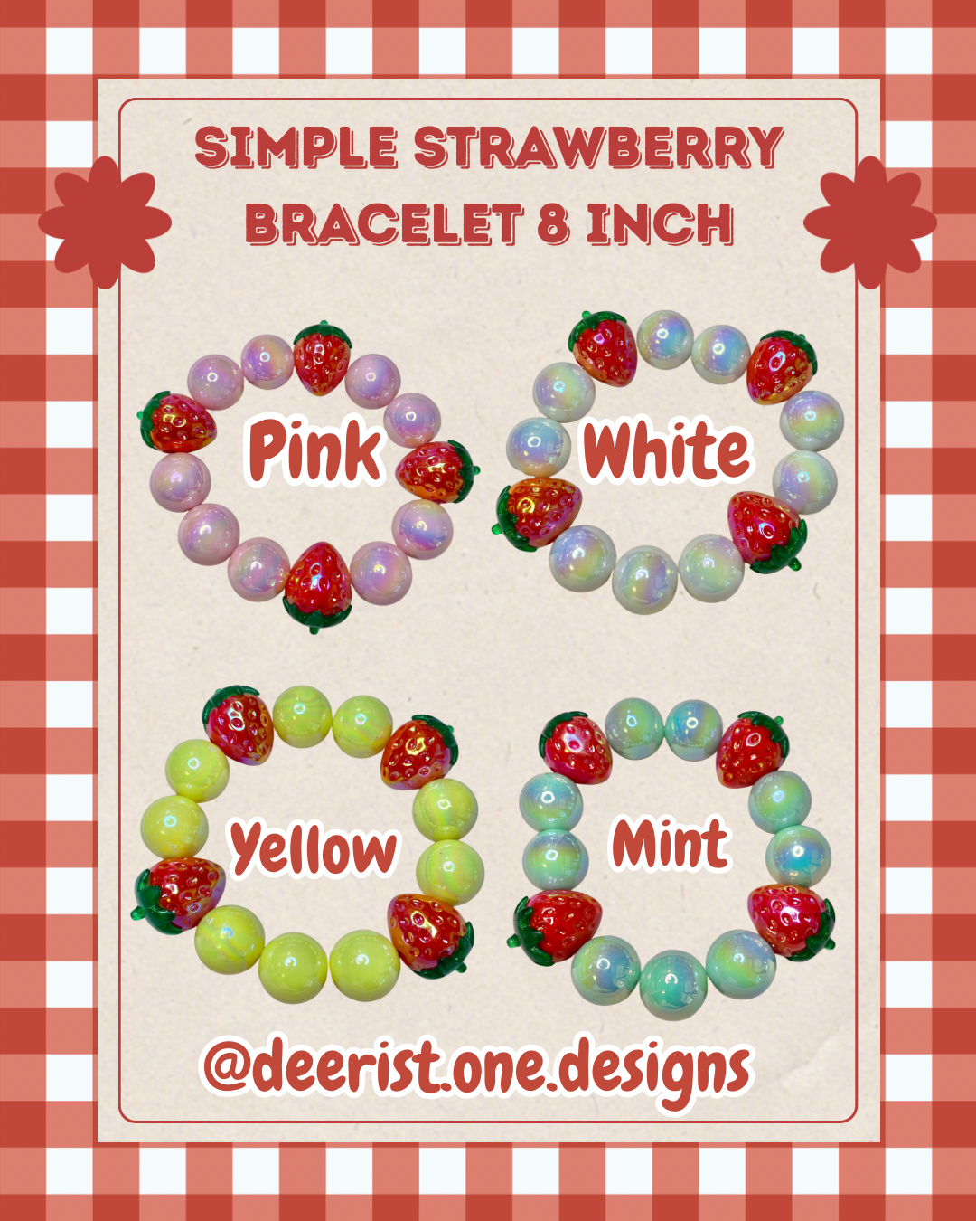 Simple Strawberry Bracelet