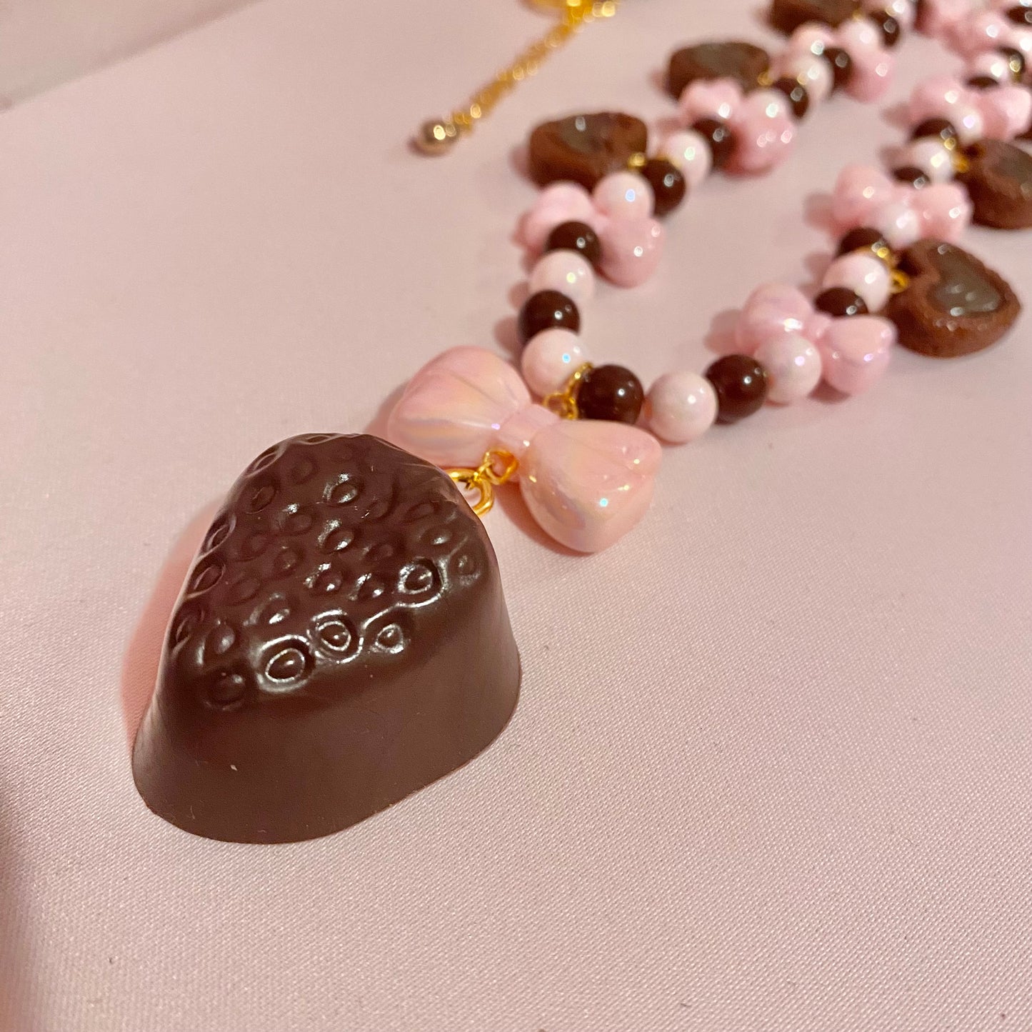Chocolate Strawberry Necklace