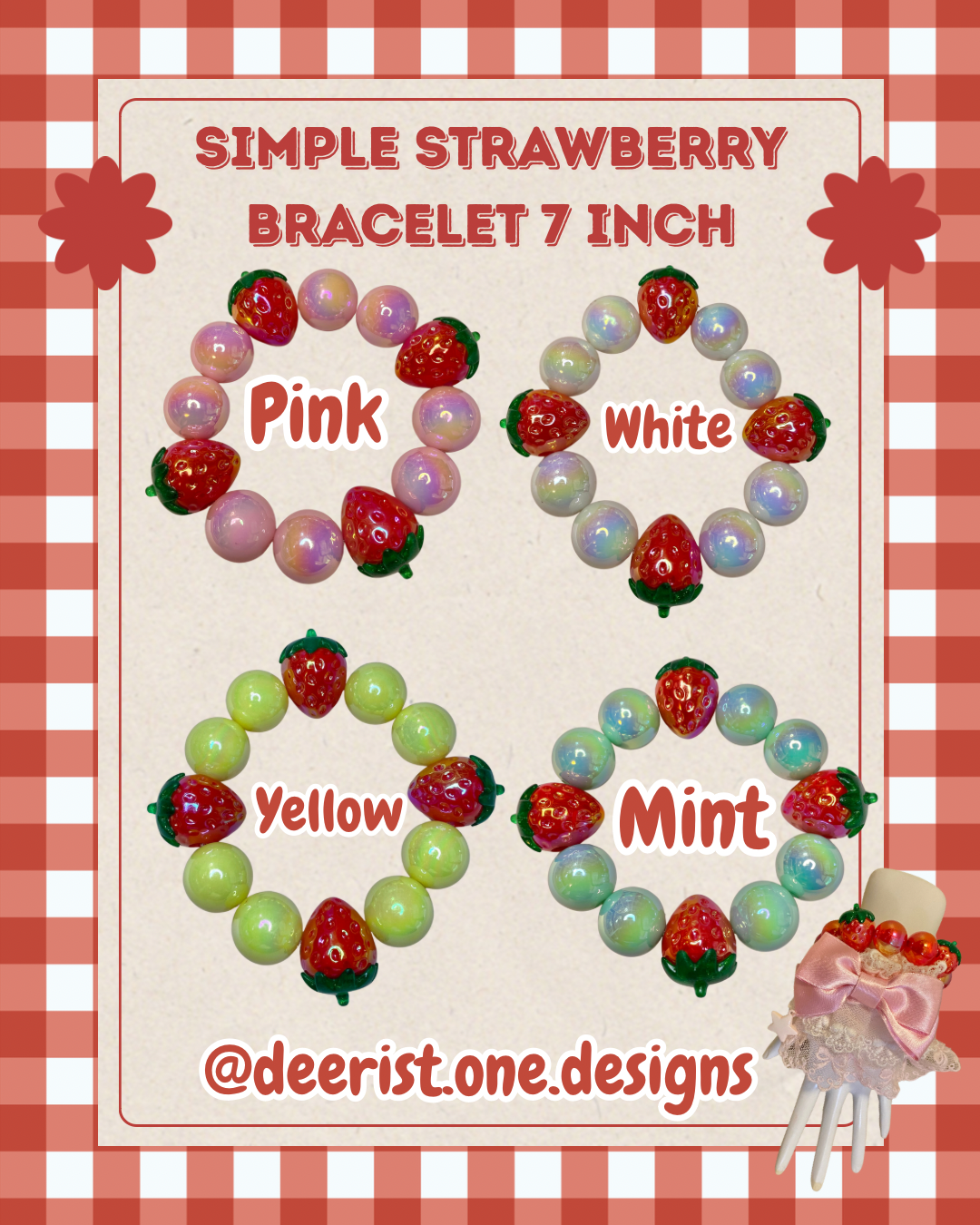 Simple Strawberry Bracelet