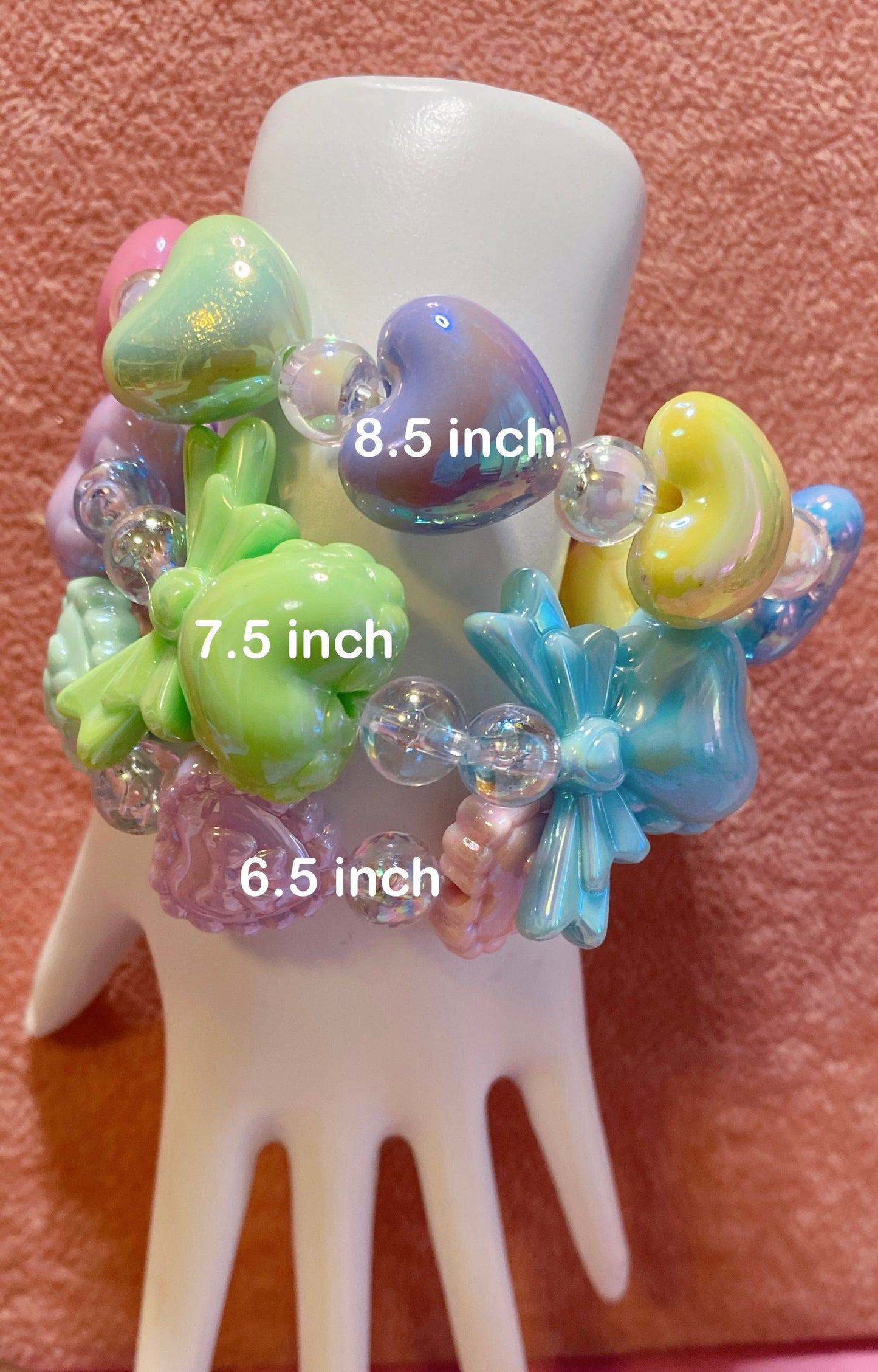 Rainbow Hearts Bracelet
