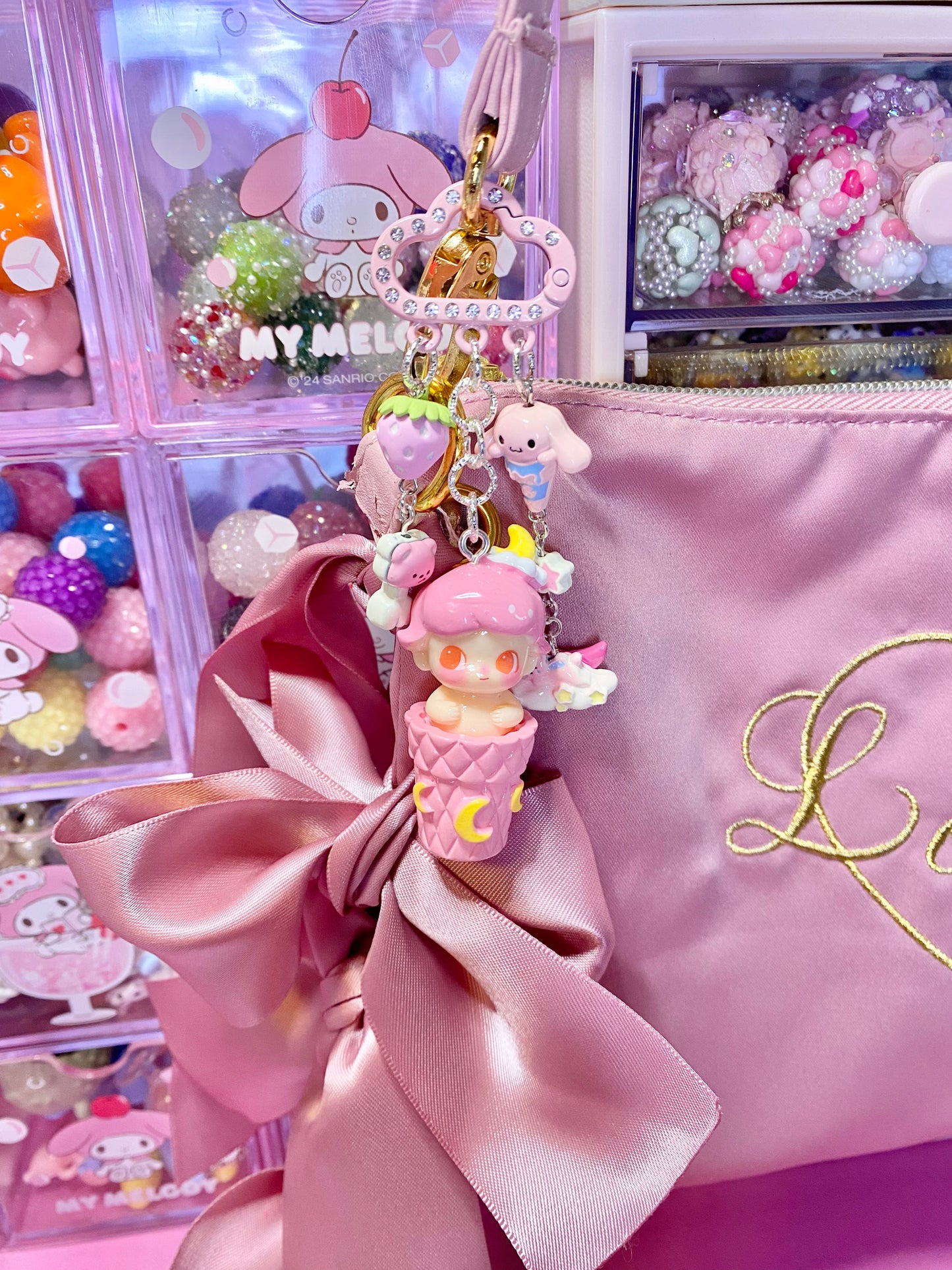 Pink Ice-cream Boy Keychain