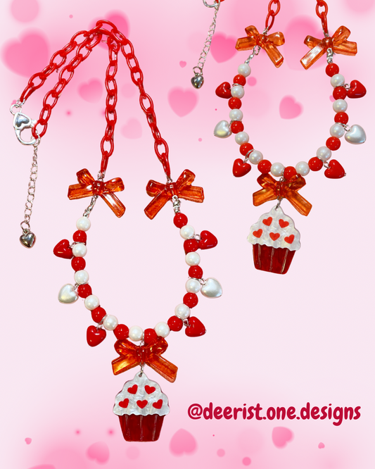 Heart Cupcake Necklace