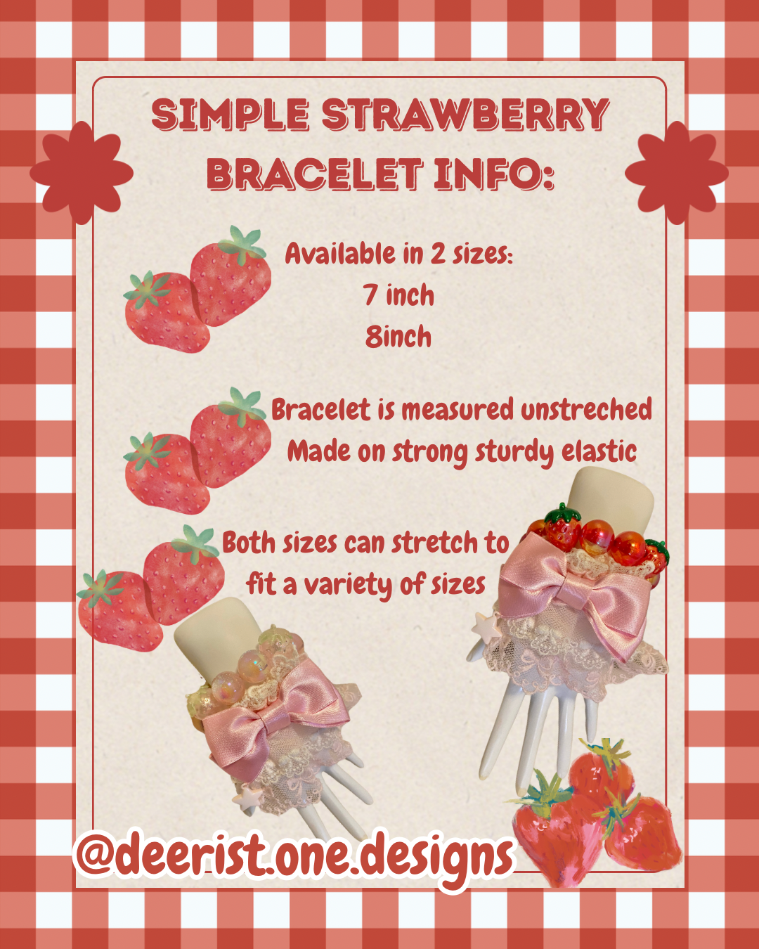 Simple Strawberry Bracelet