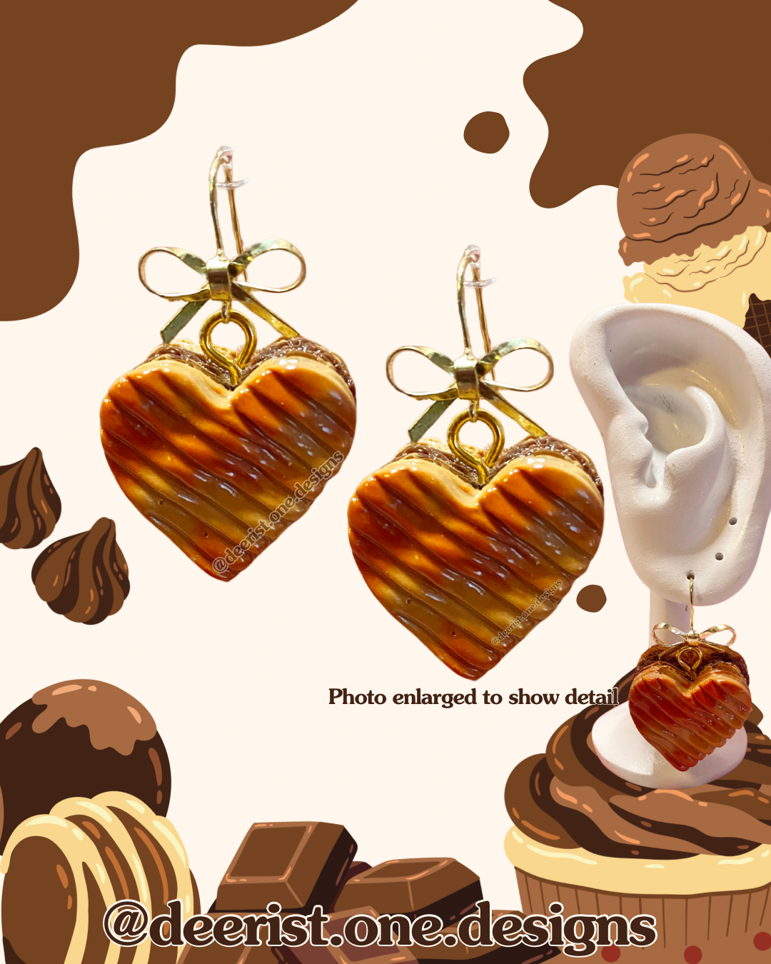 Heart Cookie Earrings