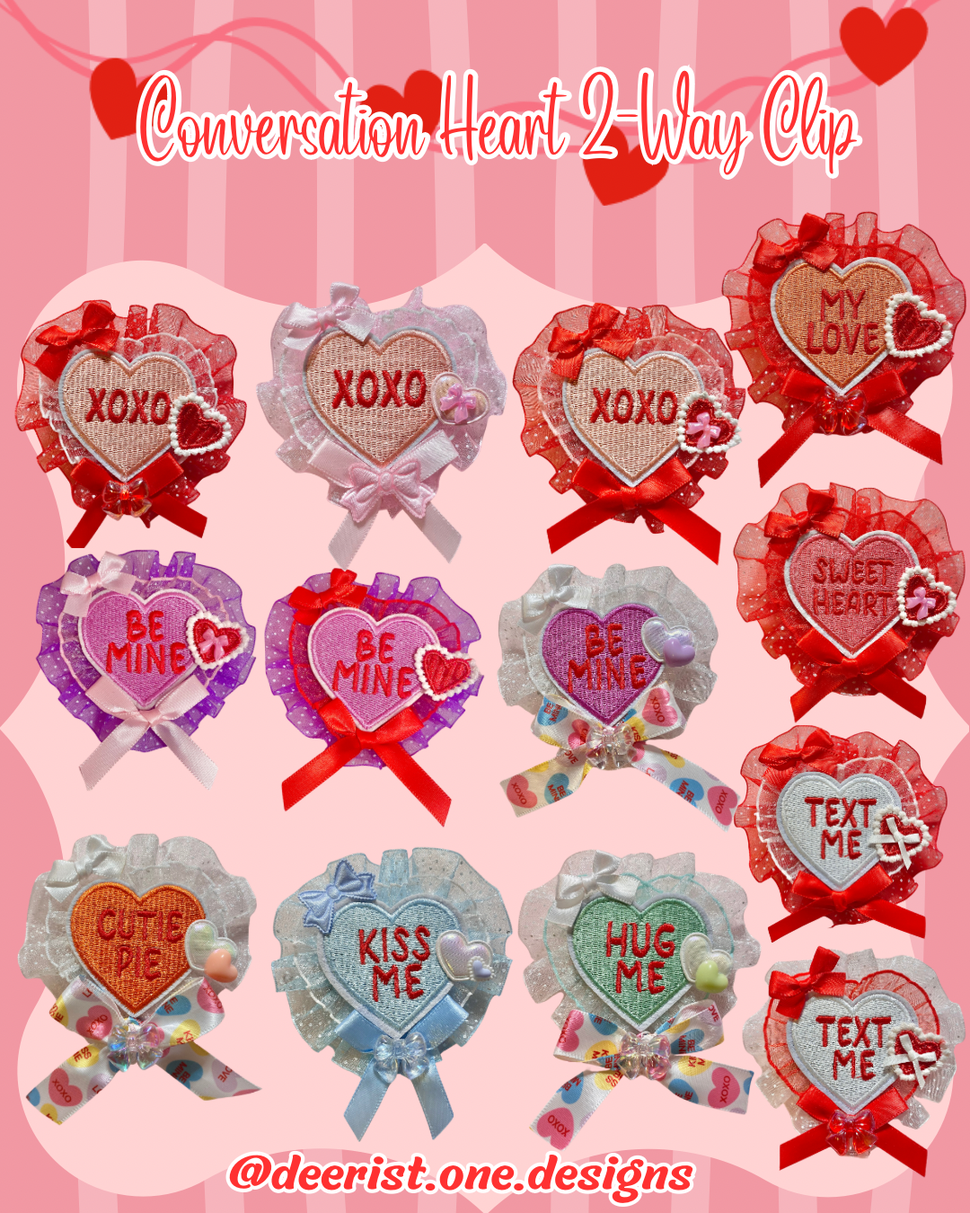 Conversation Hearts 2-way Clip