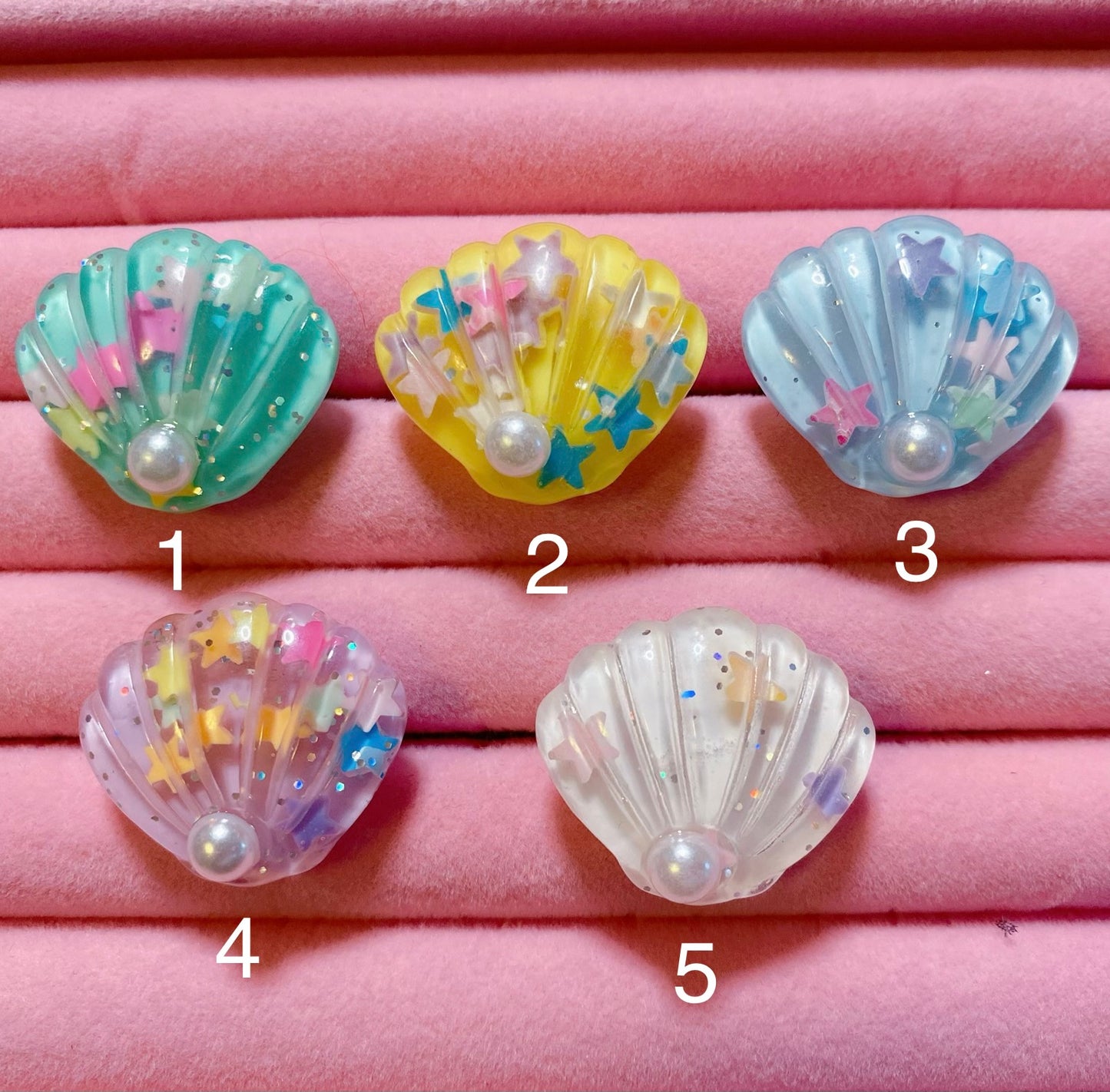 Starry Seashell Ring
